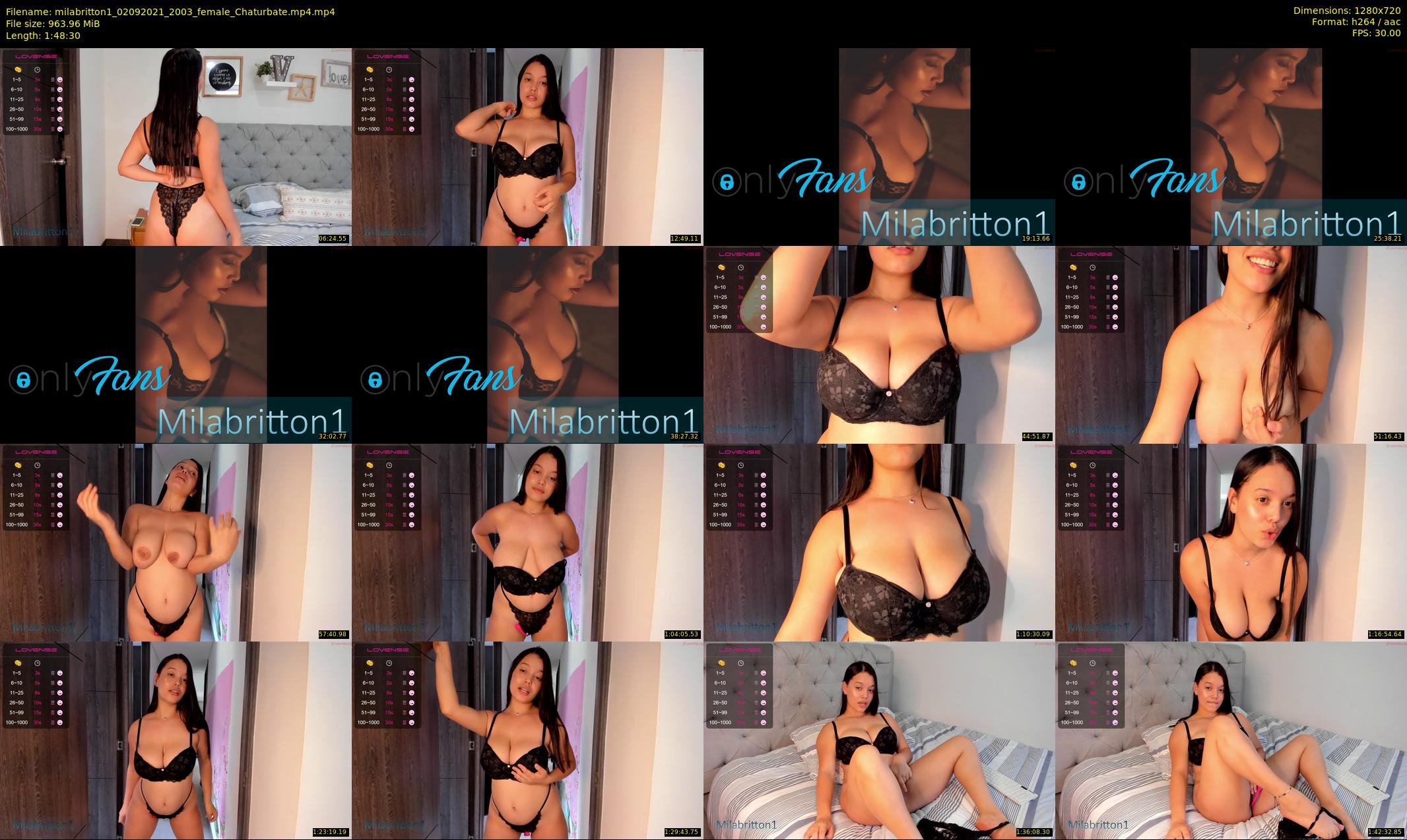 milabritton1 — 109 minute Chaturbate female cam show recording, 720p, Sep 2, 2021
