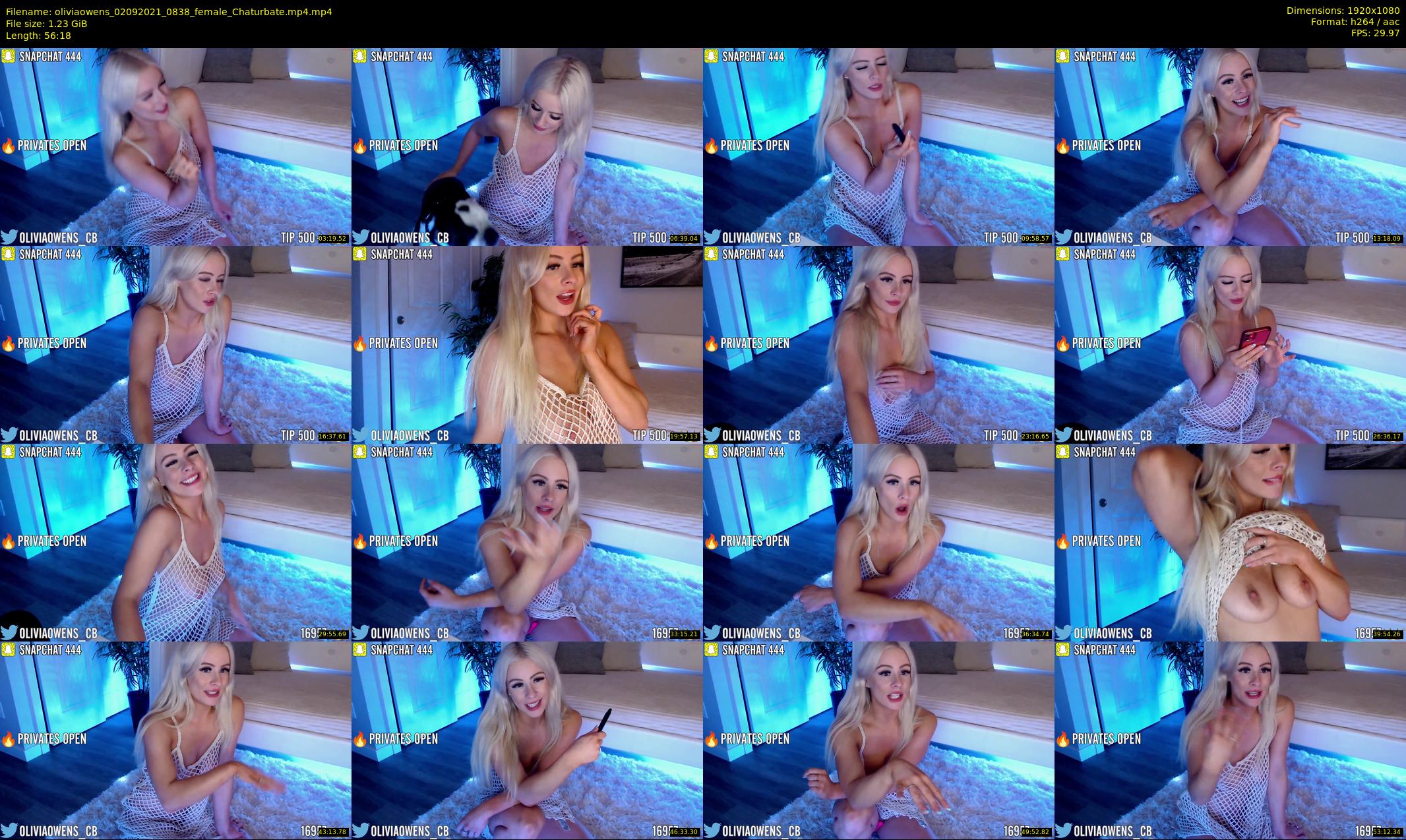 oliviaowens — 57 minute Chaturbate female cam show recording, 1080p, Sep 2, 2021