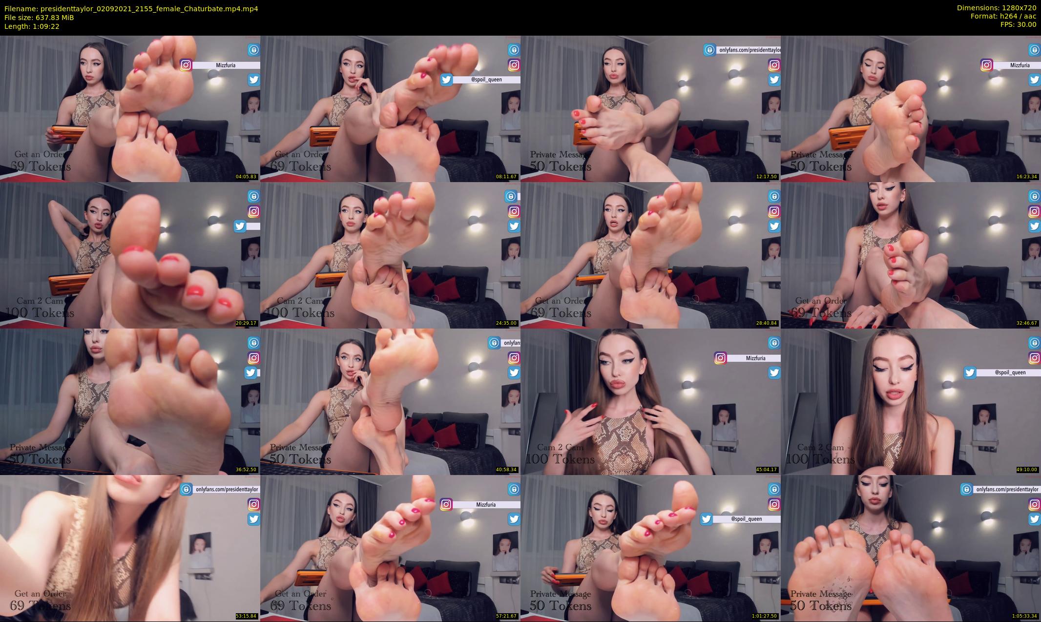 presidenttaylor — 70 minute Chaturbate female cam show recording, 720p, Sep 2, 2021
