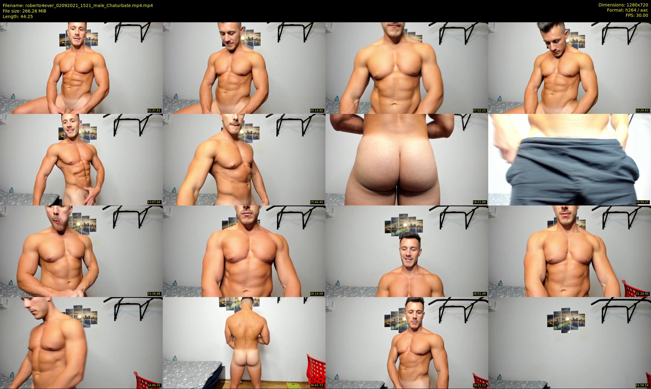 roberto4ever — 45 minute Chaturbate male cam show recording, 720p, Sep 2, 2021