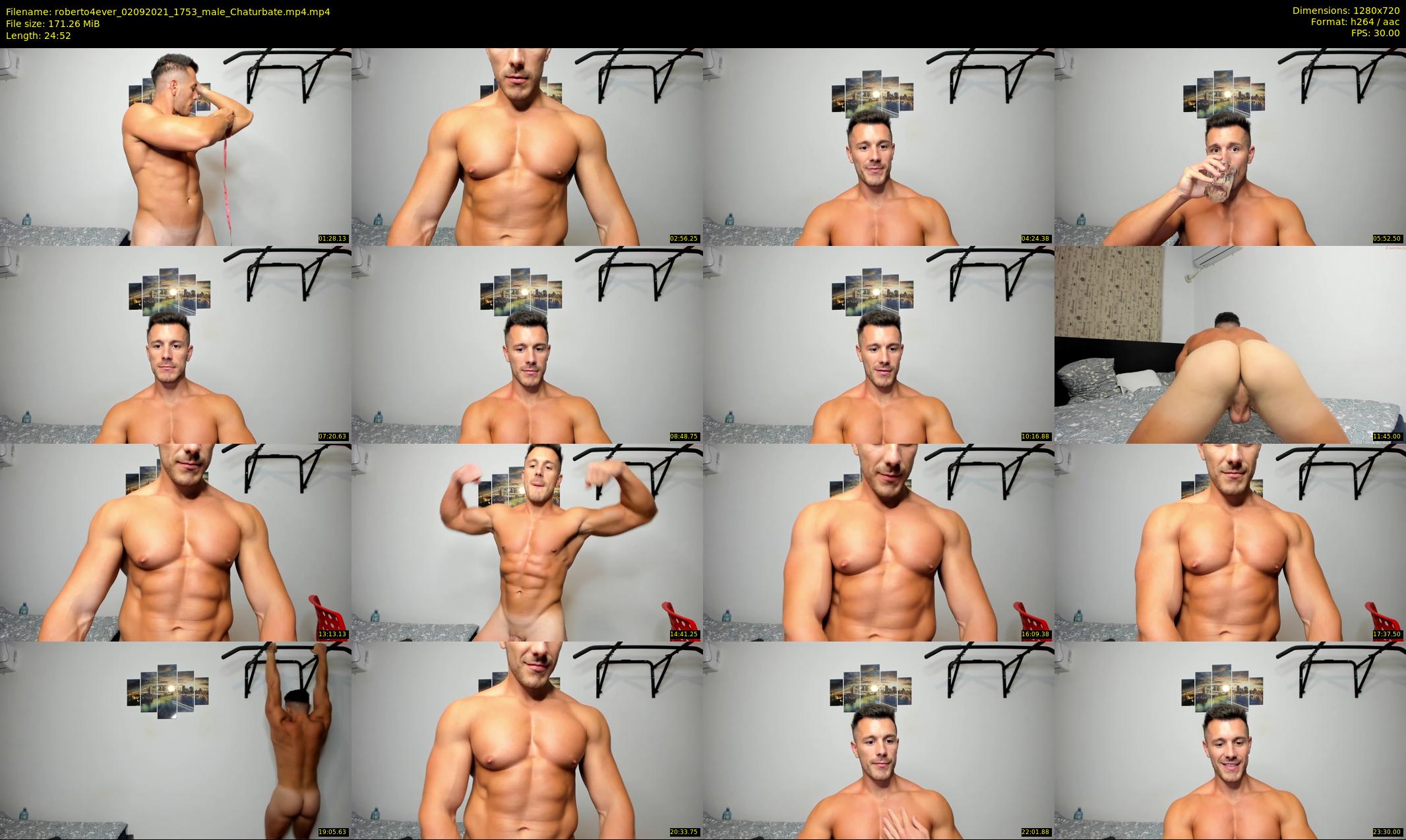 roberto4ever — 25 minute Chaturbate male cam show recording, 720p, Sep 2, 2021