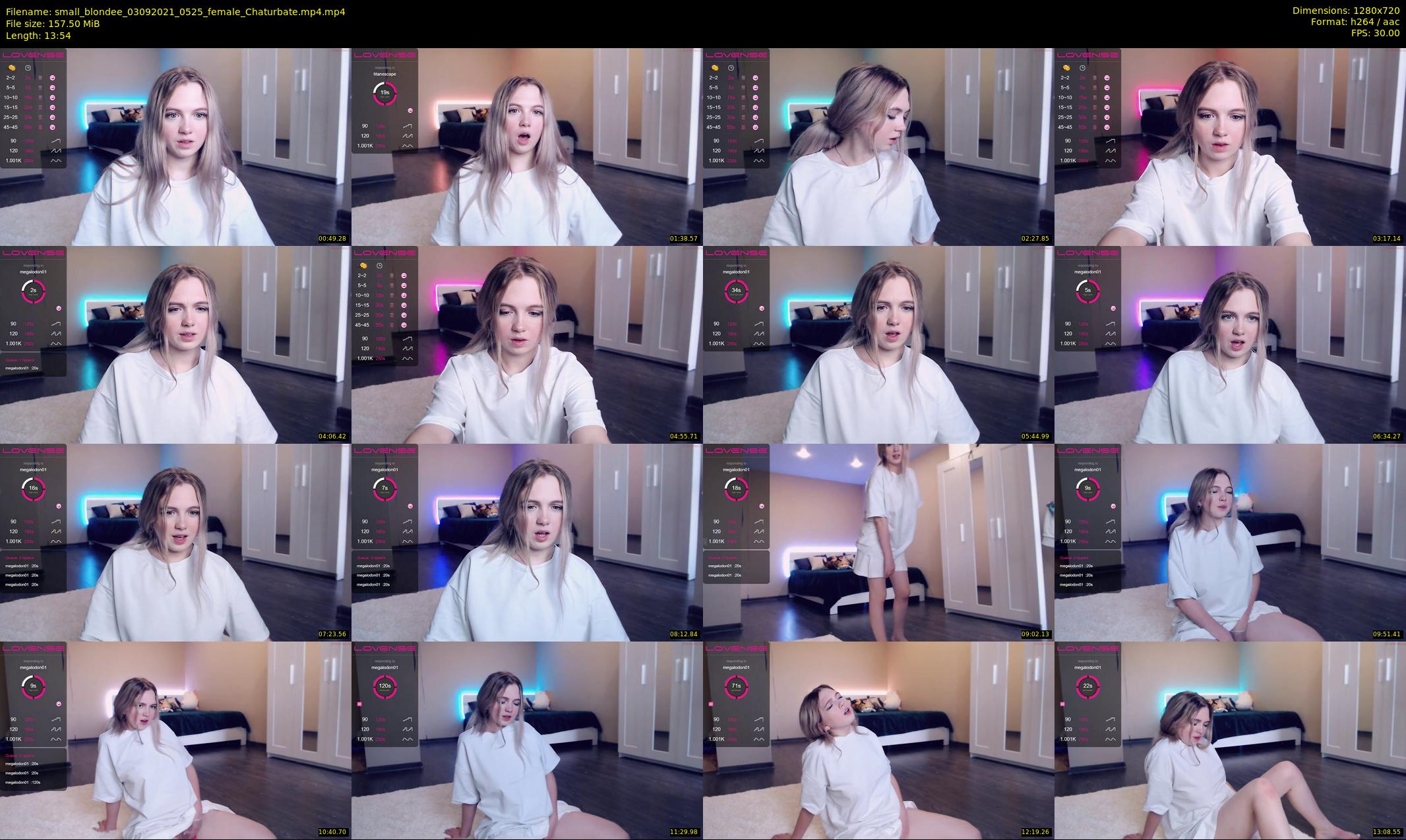 small_blondee — 14 minute Chaturbate female cam show recording, 720p, Sep 3, 2021