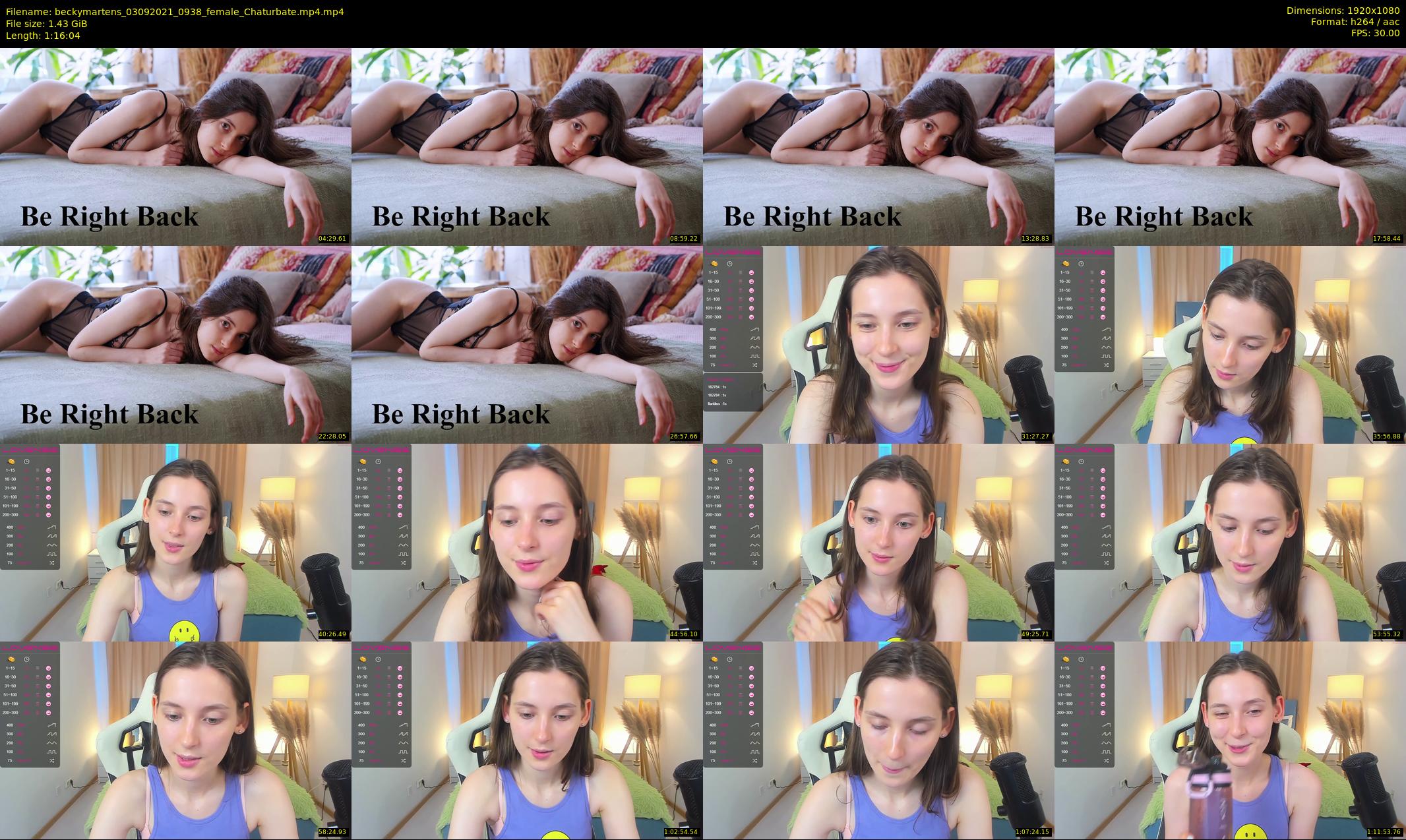 beckymartens — 77 minute Chaturbate female cam show recording, 1080p, Sep 3, 2021
