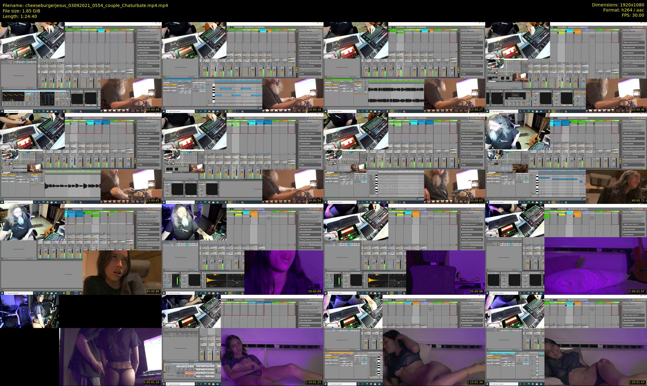 cheeseburgerjesus — 85 minute Chaturbate couple cam show recording, 1080p, Sep 3, 2021