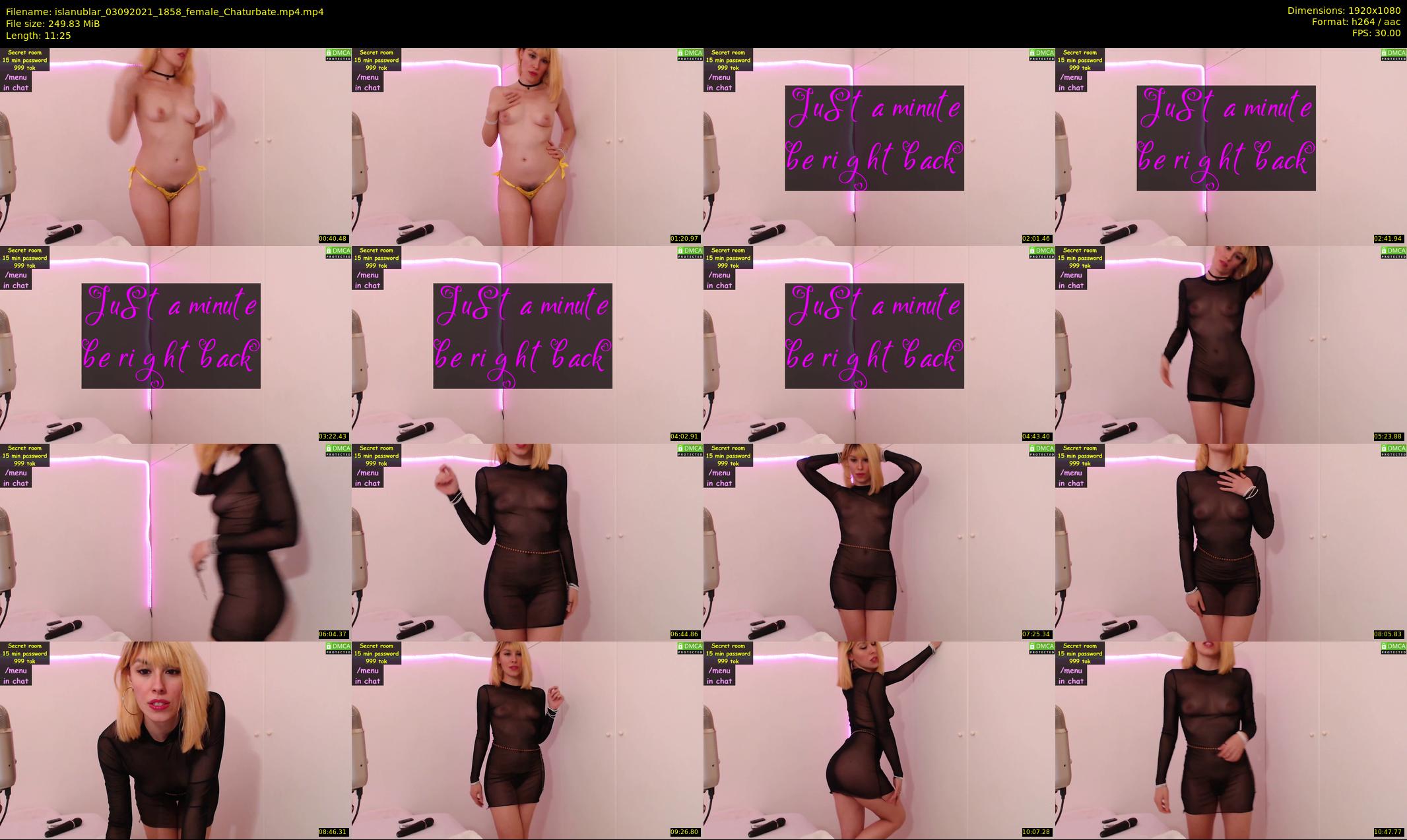islanublar — 12 minute Chaturbate female cam show recording, 1080p, Sep 3, 2021