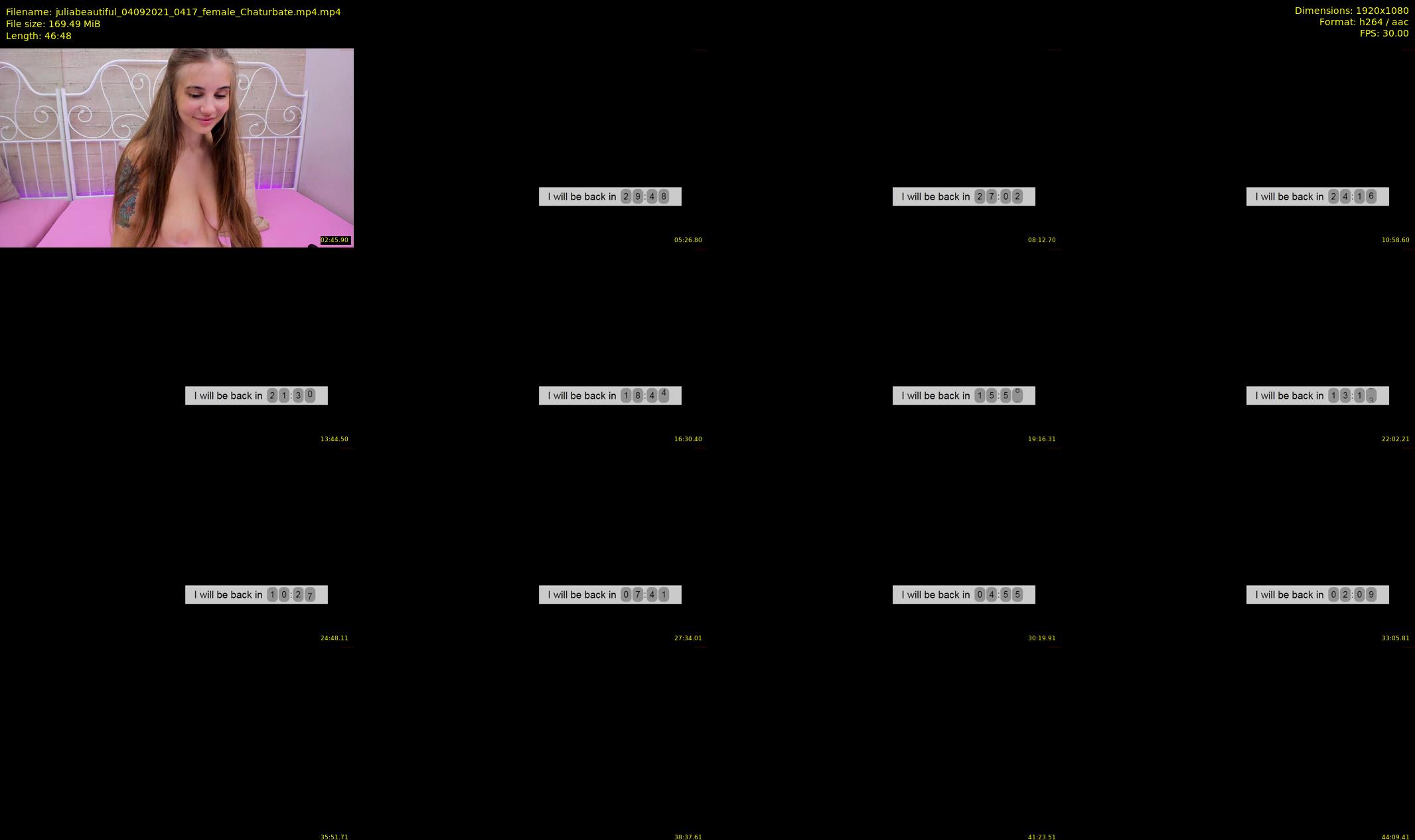 juliabeautiful — 47 minute Chaturbate female cam show recording, 1080p, Sep 4, 2021