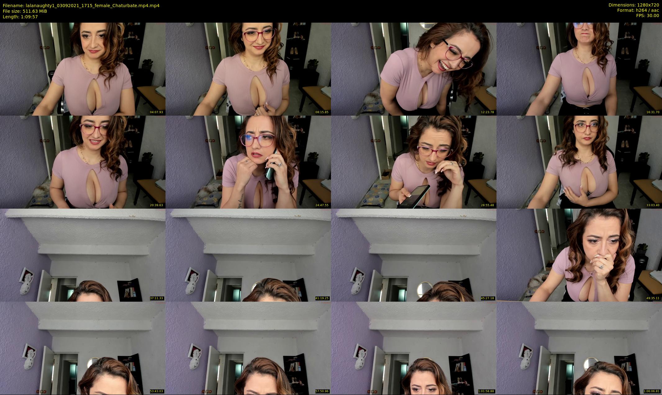 lalanaughty1 — 70 minute Chaturbate female cam show recording, 720p, Sep 3, 2021