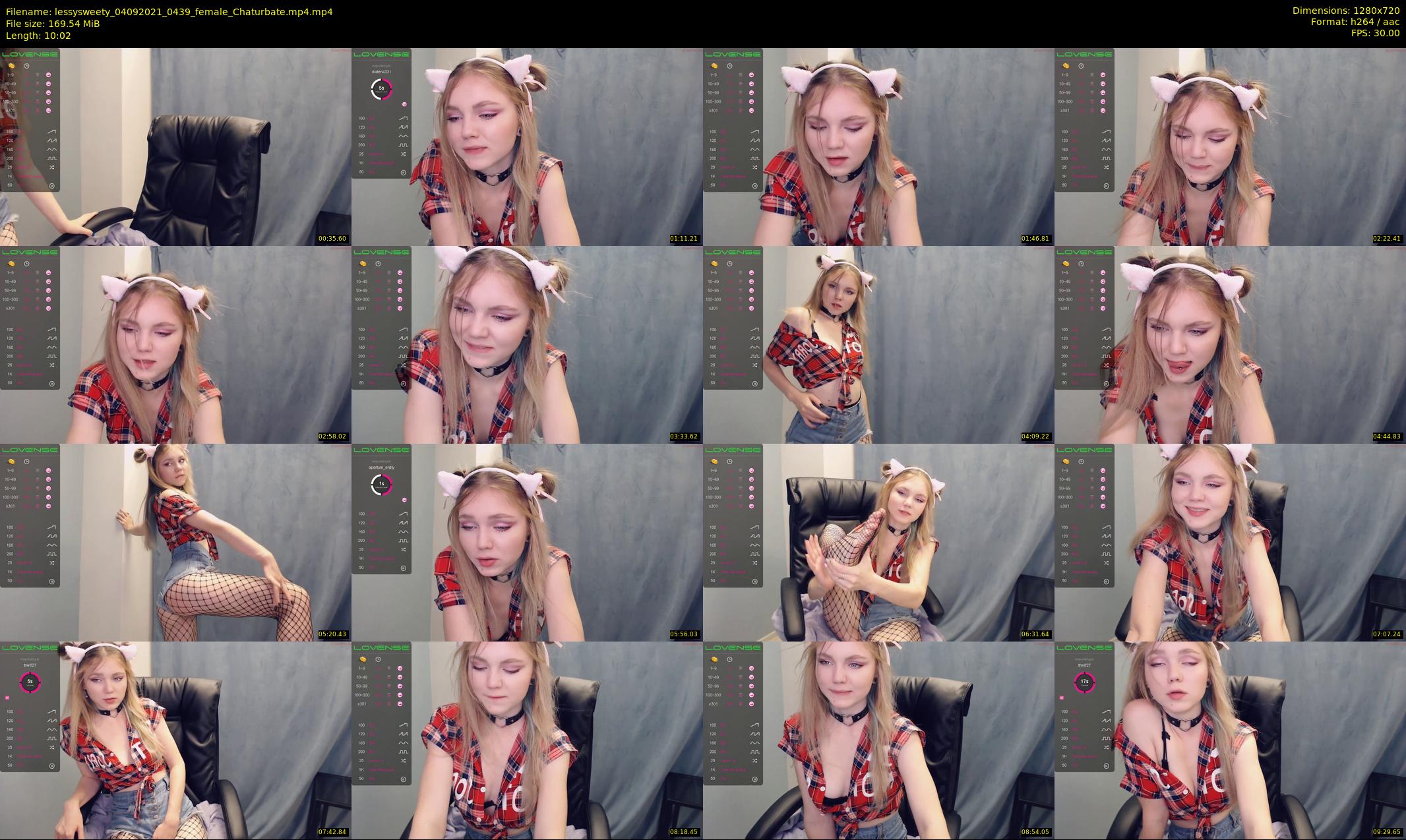 lessysweety — 11 minute Chaturbate female cam show recording, 720p, Sep 4, 2021