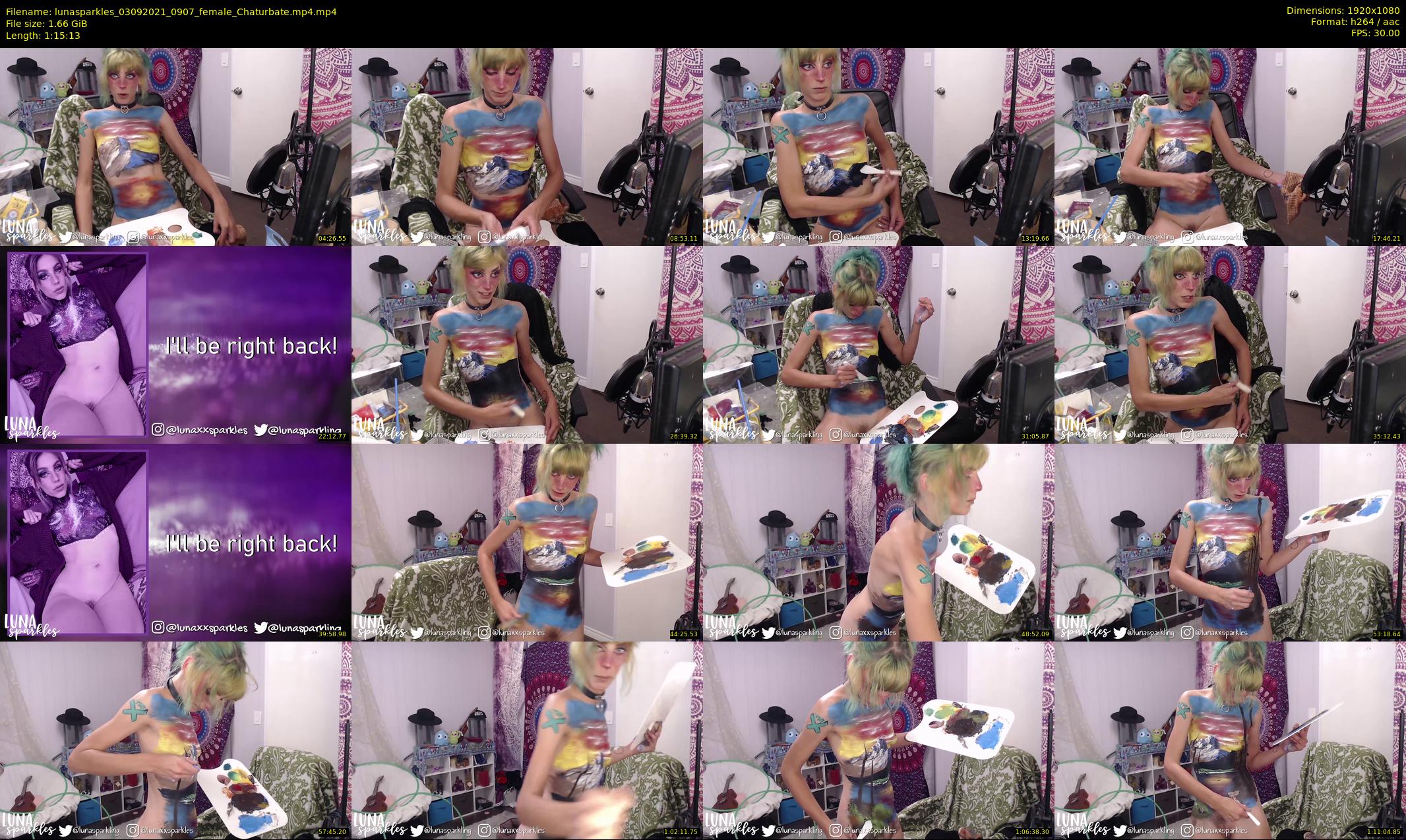 lunasparkles — 76 minute Chaturbate female cam show recording, 1080p, Sep 3, 2021