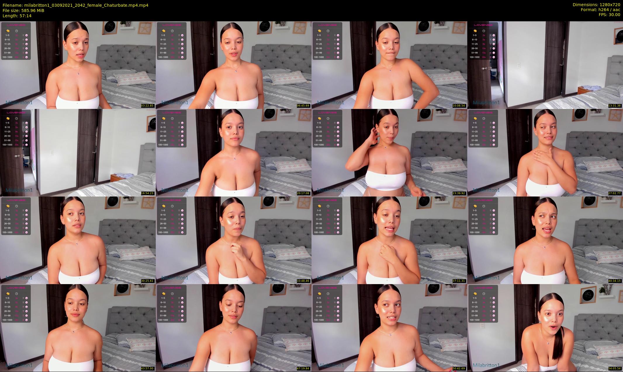 milabritton1 — 58 minute Chaturbate female cam show recording, 720p, Sep 3, 2021