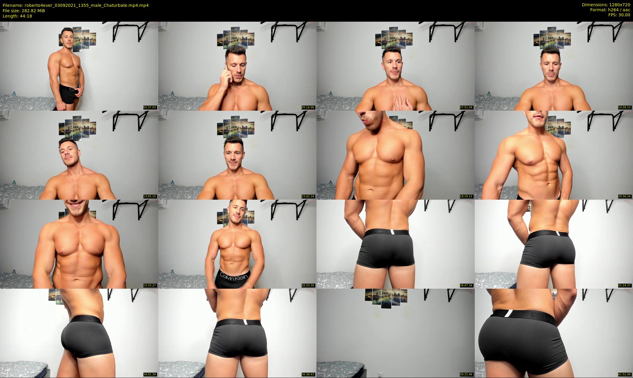 roberto4ever — 45 minute Chaturbate male cam show recording, 720p, Sep 3, 2021