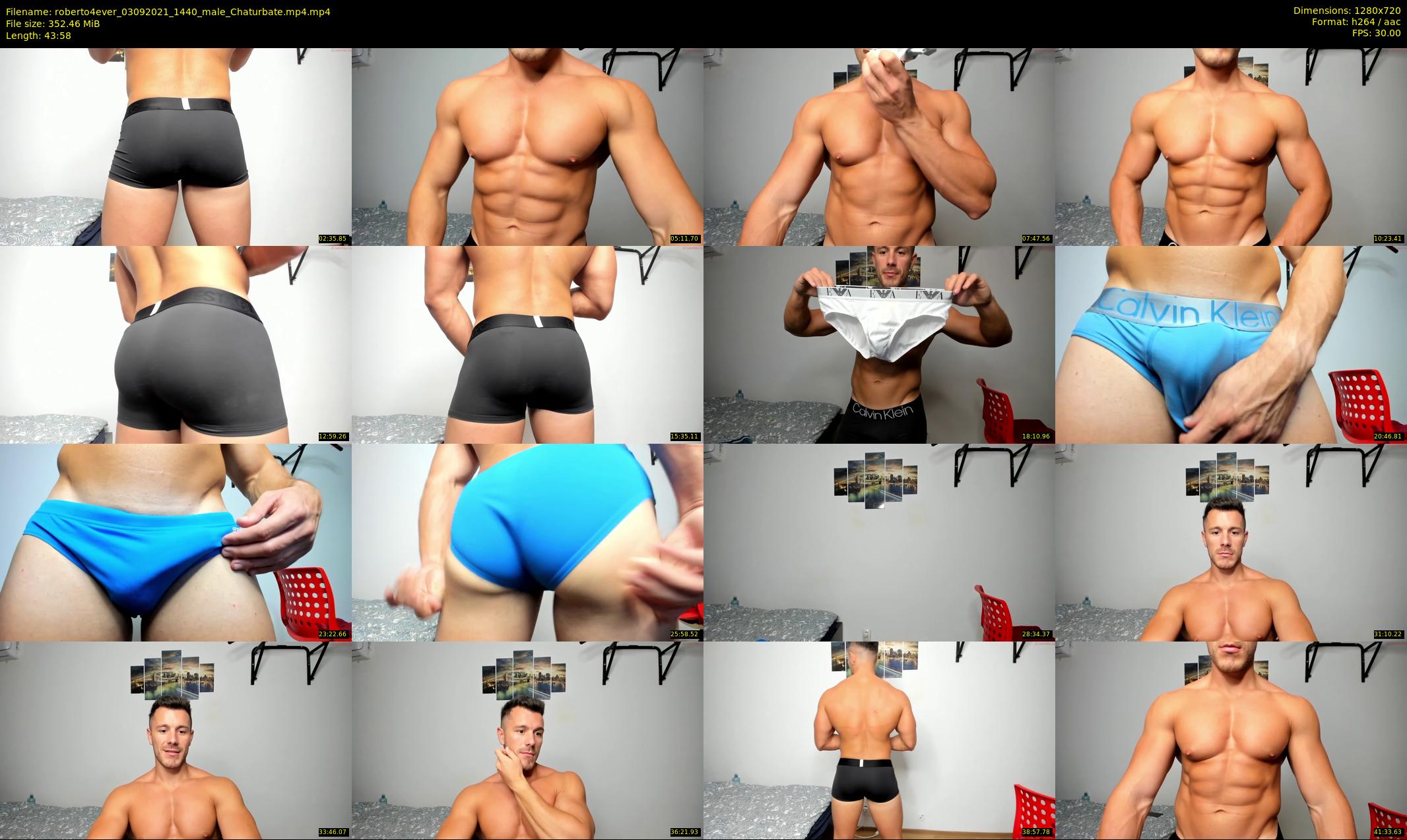 roberto4ever — 44 minute Chaturbate male cam show recording, 720p, Sep 3, 2021