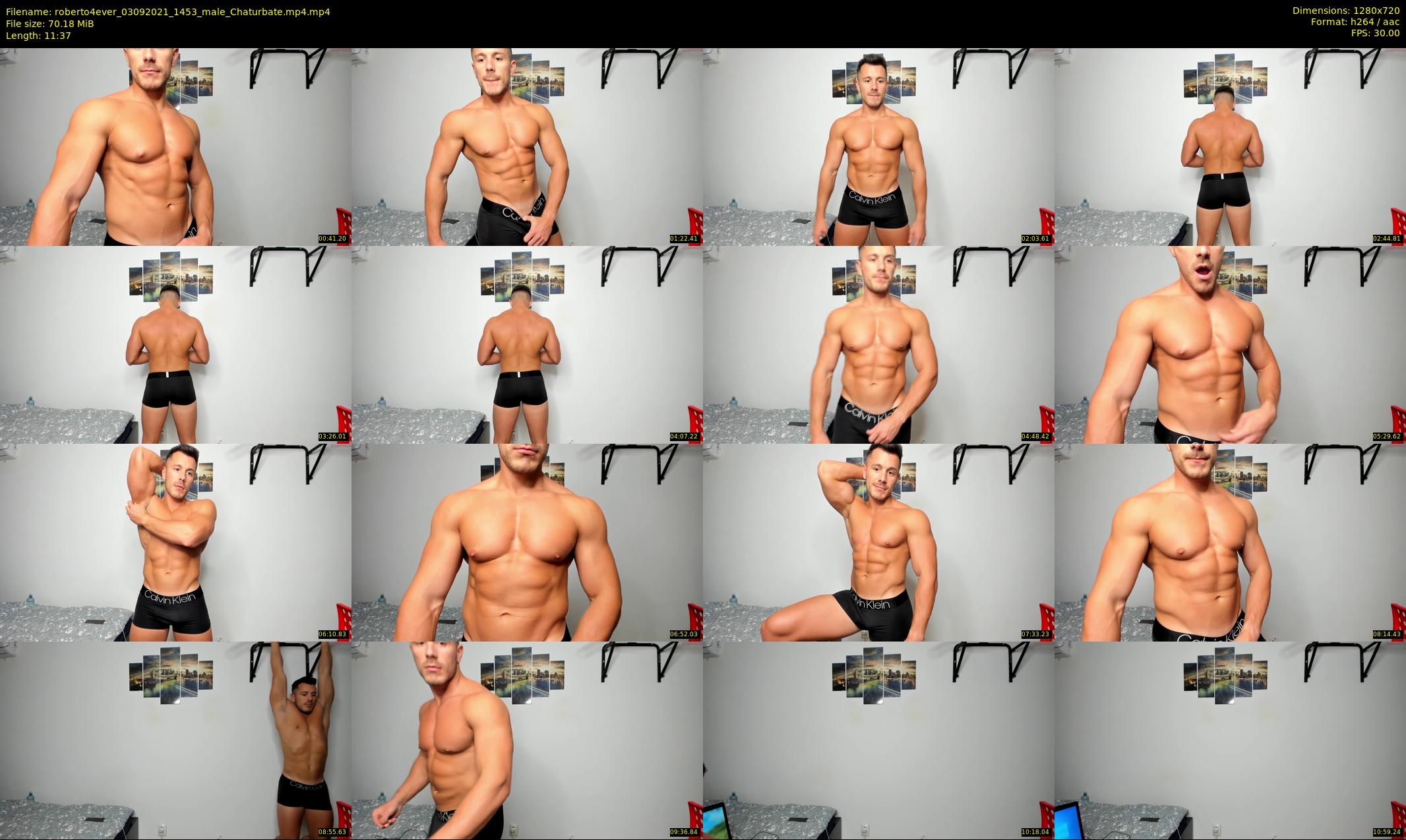 roberto4ever — 12 minute Chaturbate male cam show recording, 720p, Sep 3, 2021