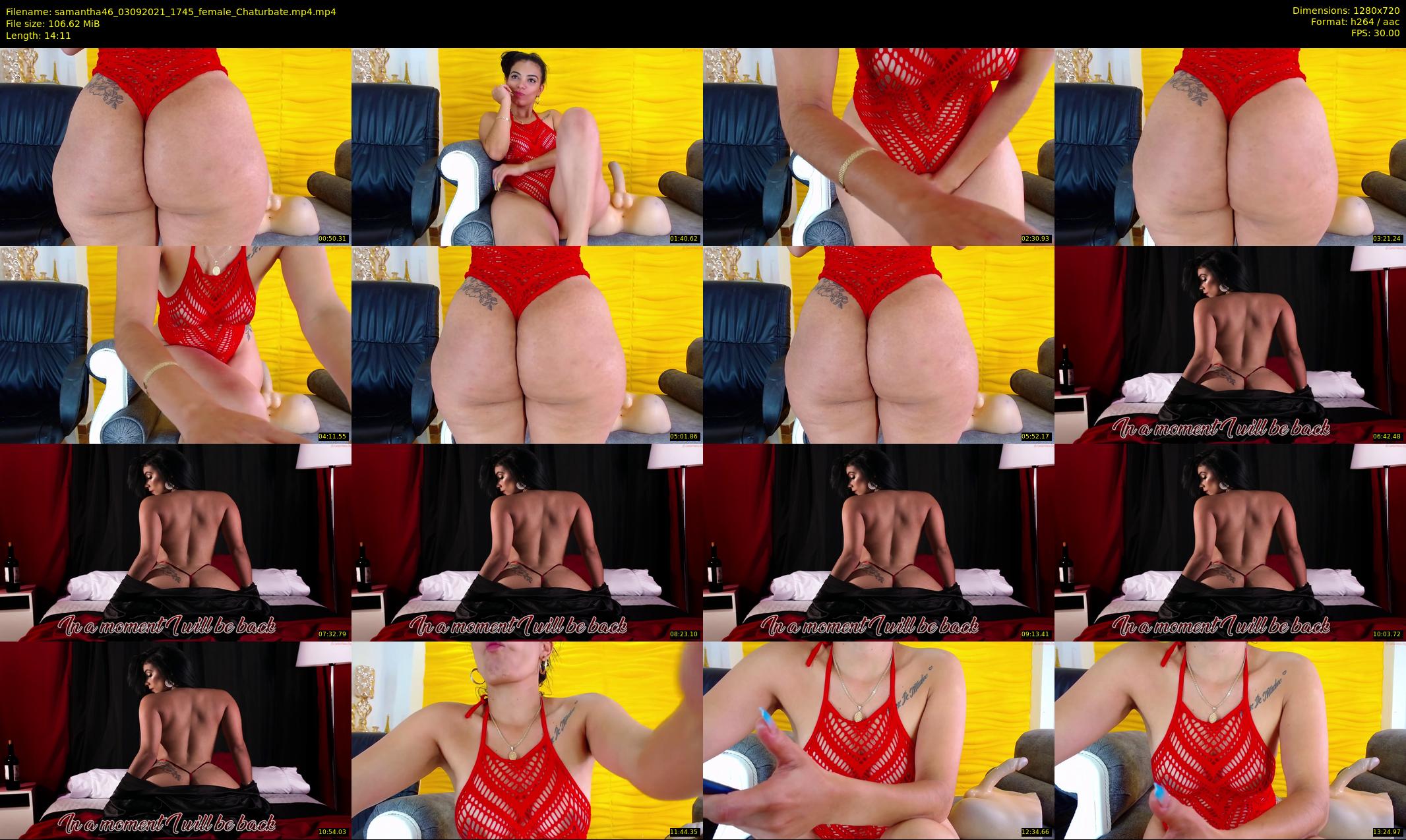 samantha46 — 15 minute Chaturbate female cam show recording, 720p, Sep 3, 2021