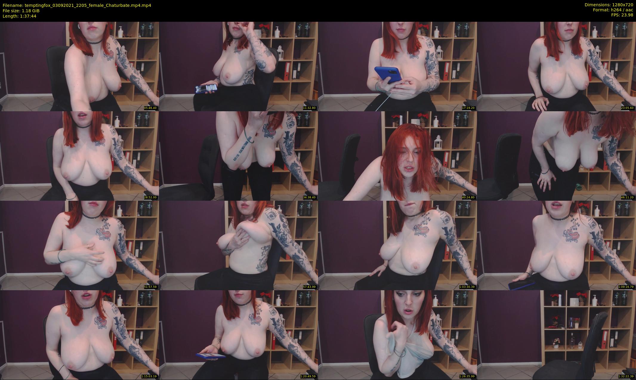 temptingfox — 98 minute Chaturbate female cam show recording, 720p, Sep 3, 2021
