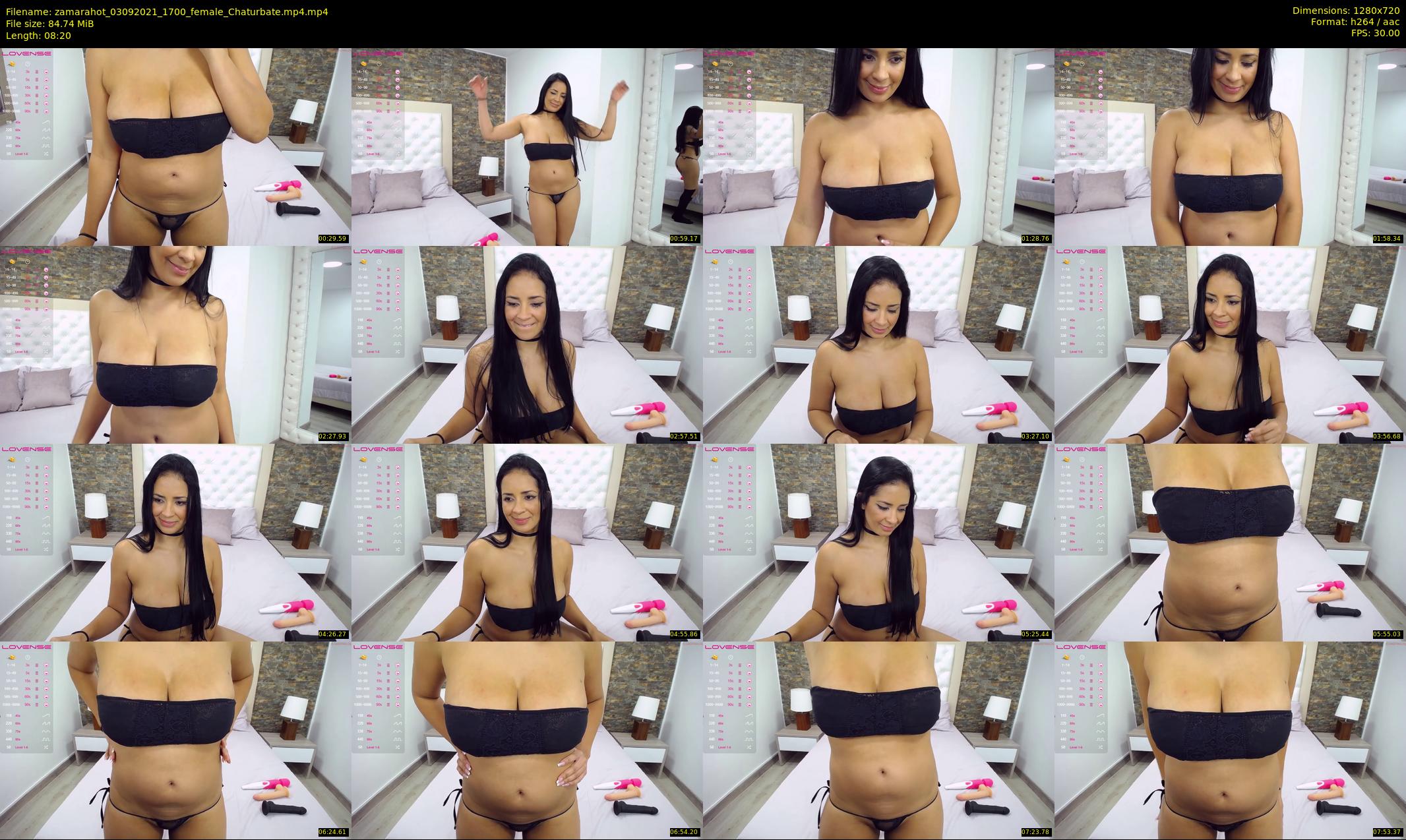 zamarahot — 9 minute Chaturbate female cam show recording, 720p, Sep 3, 2021