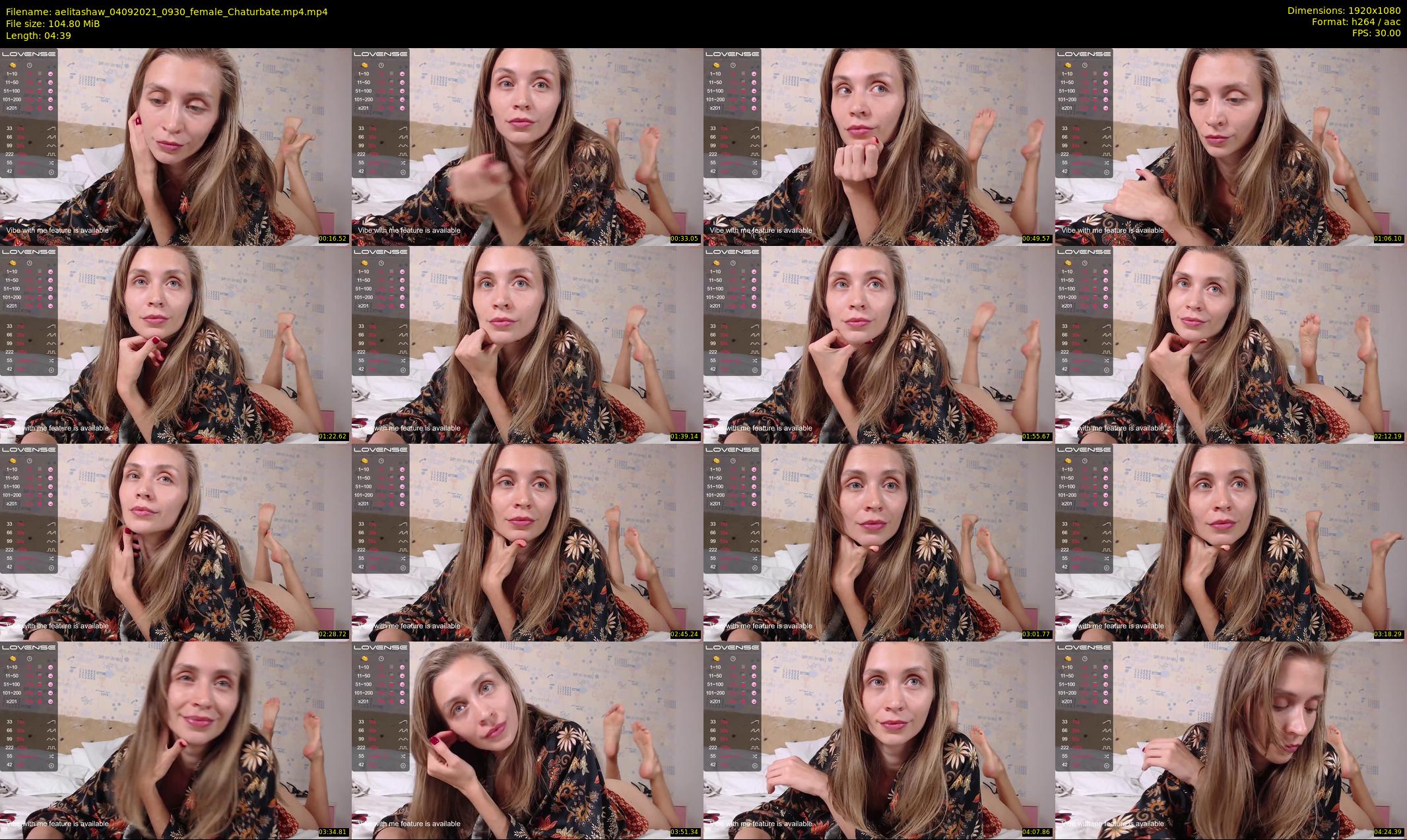 aelitashaw — 5 minute Chaturbate female cam show recording, 1080p, Sep 4, 2021