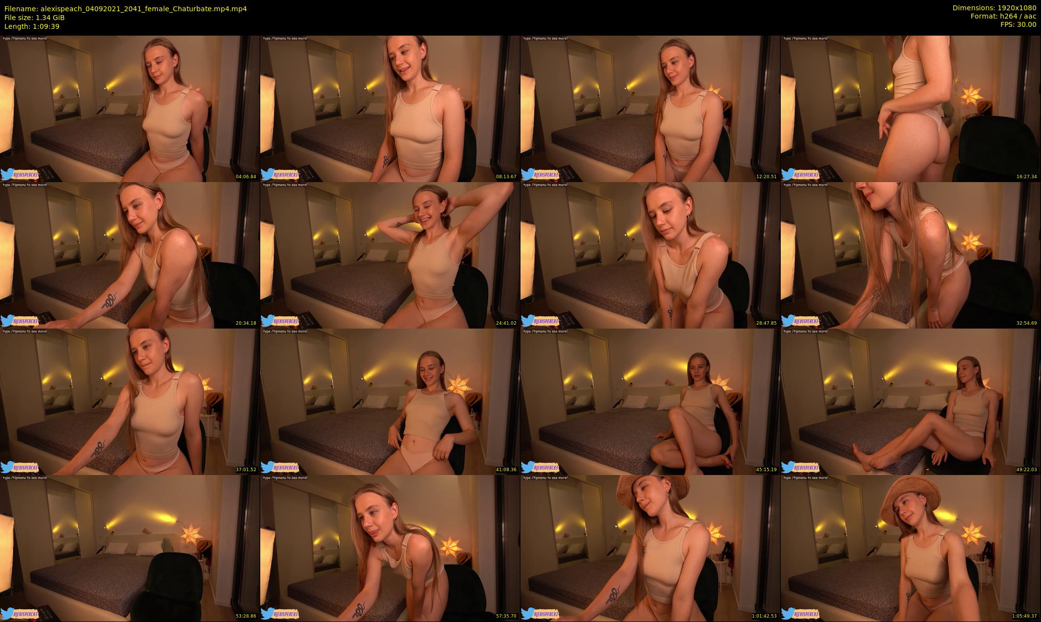 alexispeach — 70 minute Chaturbate female cam show recording, 1080p, Sep 4, 2021