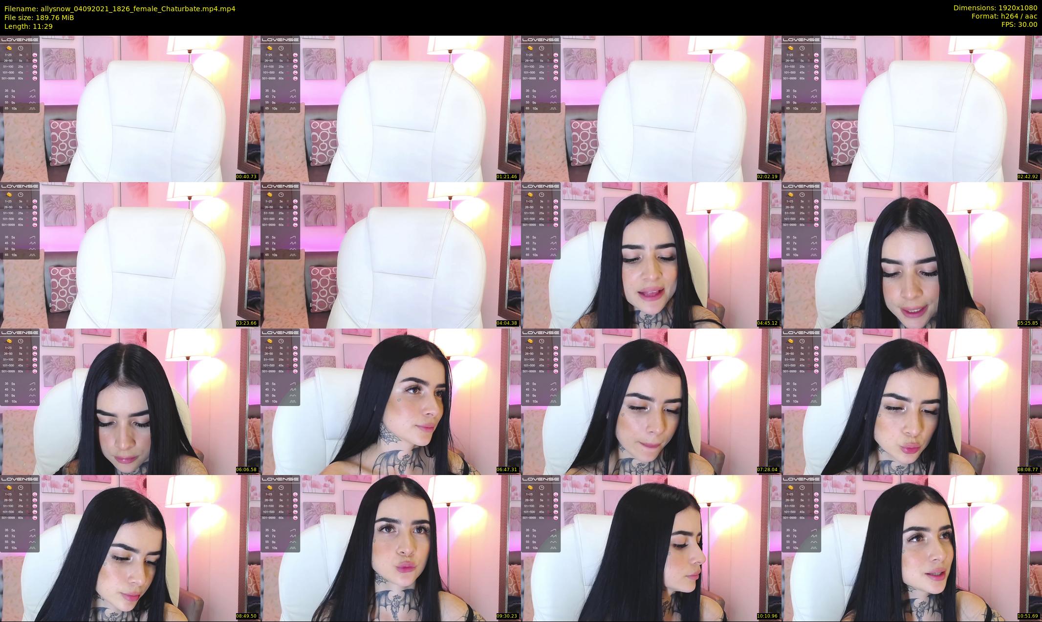 allysnow — 12 minute Chaturbate female cam show recording, 1080p, Sep 4, 2021