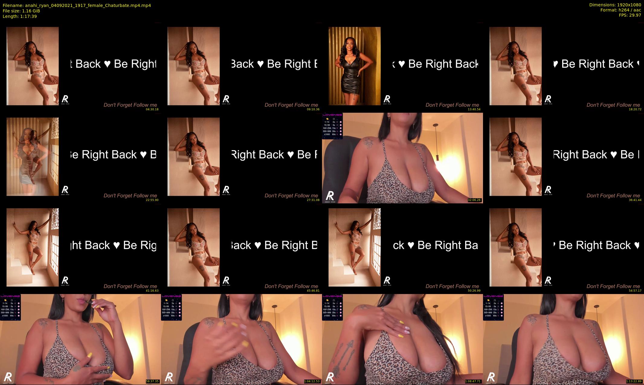 anahi_ryan — 78 minute Chaturbate female cam show recording, 1080p, Sep 4, 2021