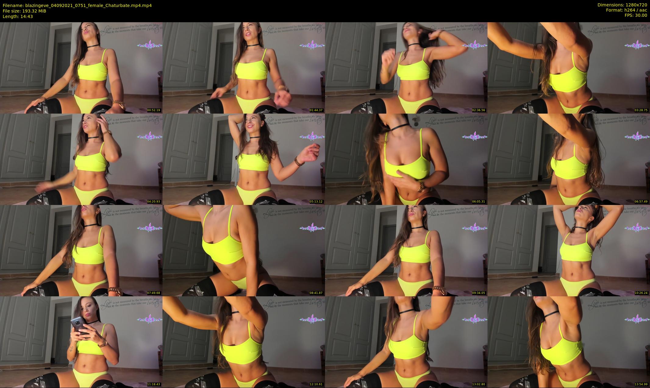 blazingeve — 15 minute Chaturbate female cam show recording, 720p, Sep 4, 2021
