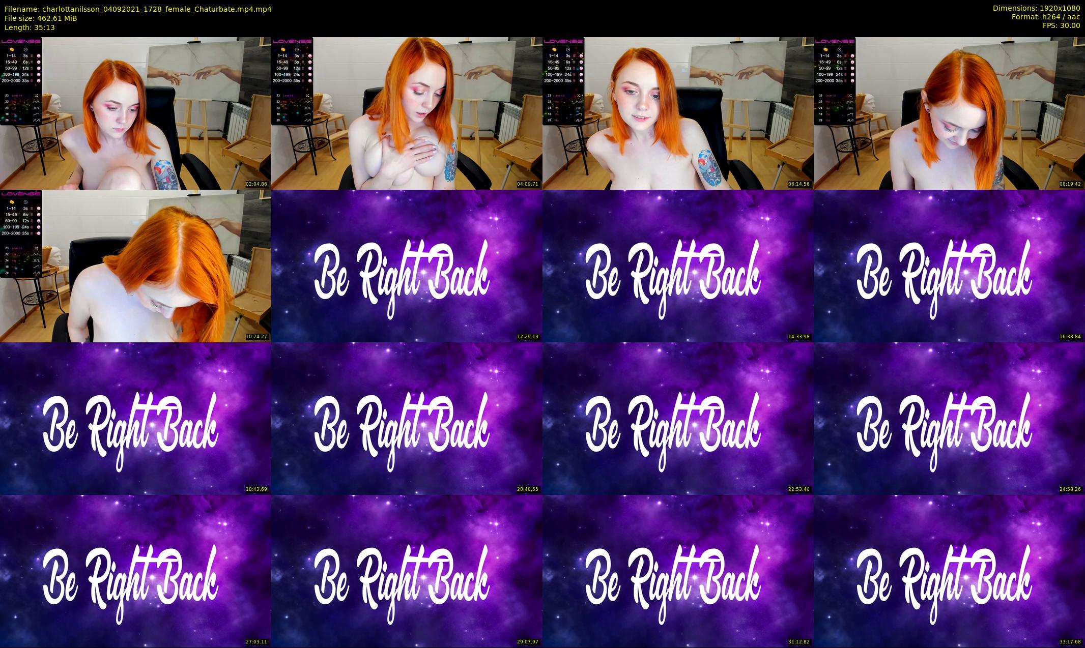 charlottanilsson — 36 minute Chaturbate female cam show recording, 1080p, Sep 4, 2021