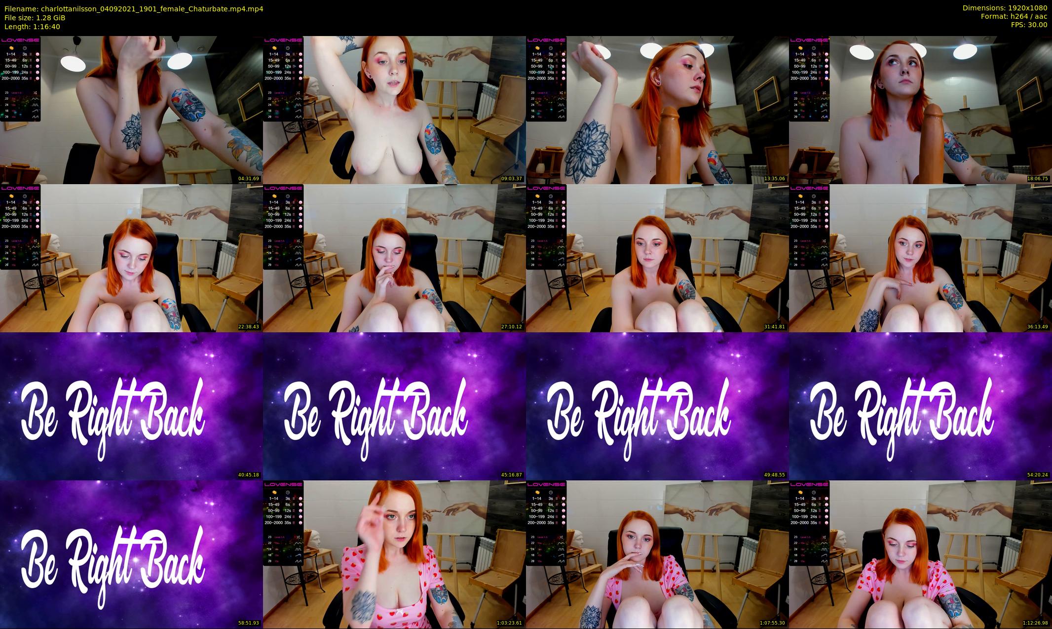 charlottanilsson — 77 minute Chaturbate female cam show recording, 1080p, Sep 4, 2021