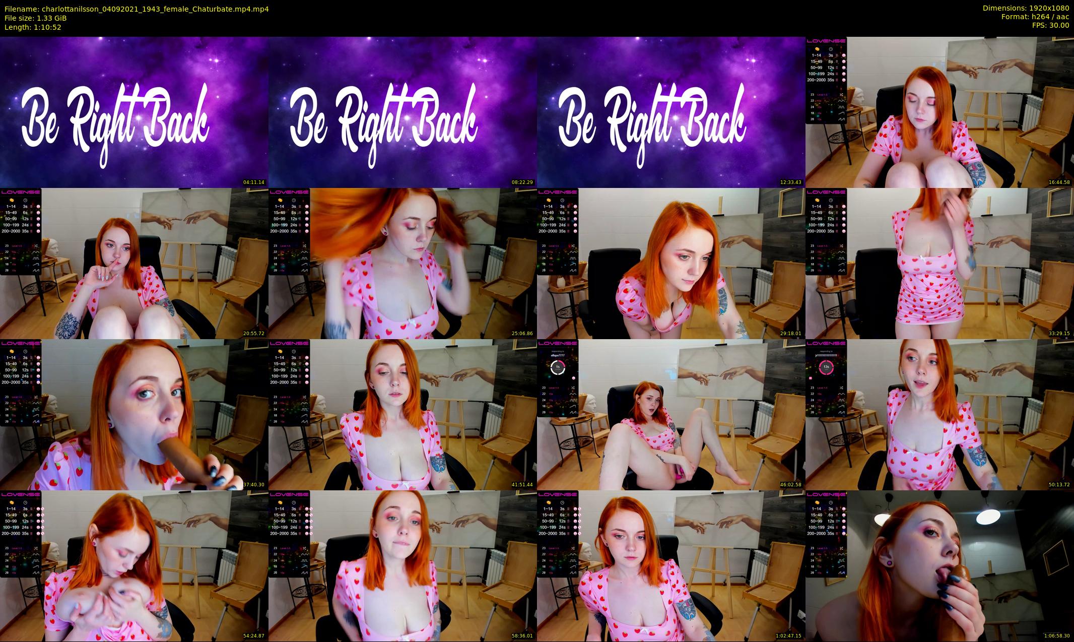 charlottanilsson — 71 minute Chaturbate female cam show recording, 1080p, Sep 4, 2021