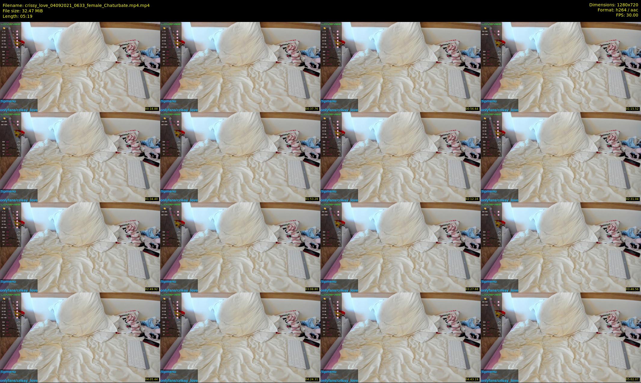 crissy_love — 6 minute Chaturbate female cam show recording, 720p, Sep 4, 2021