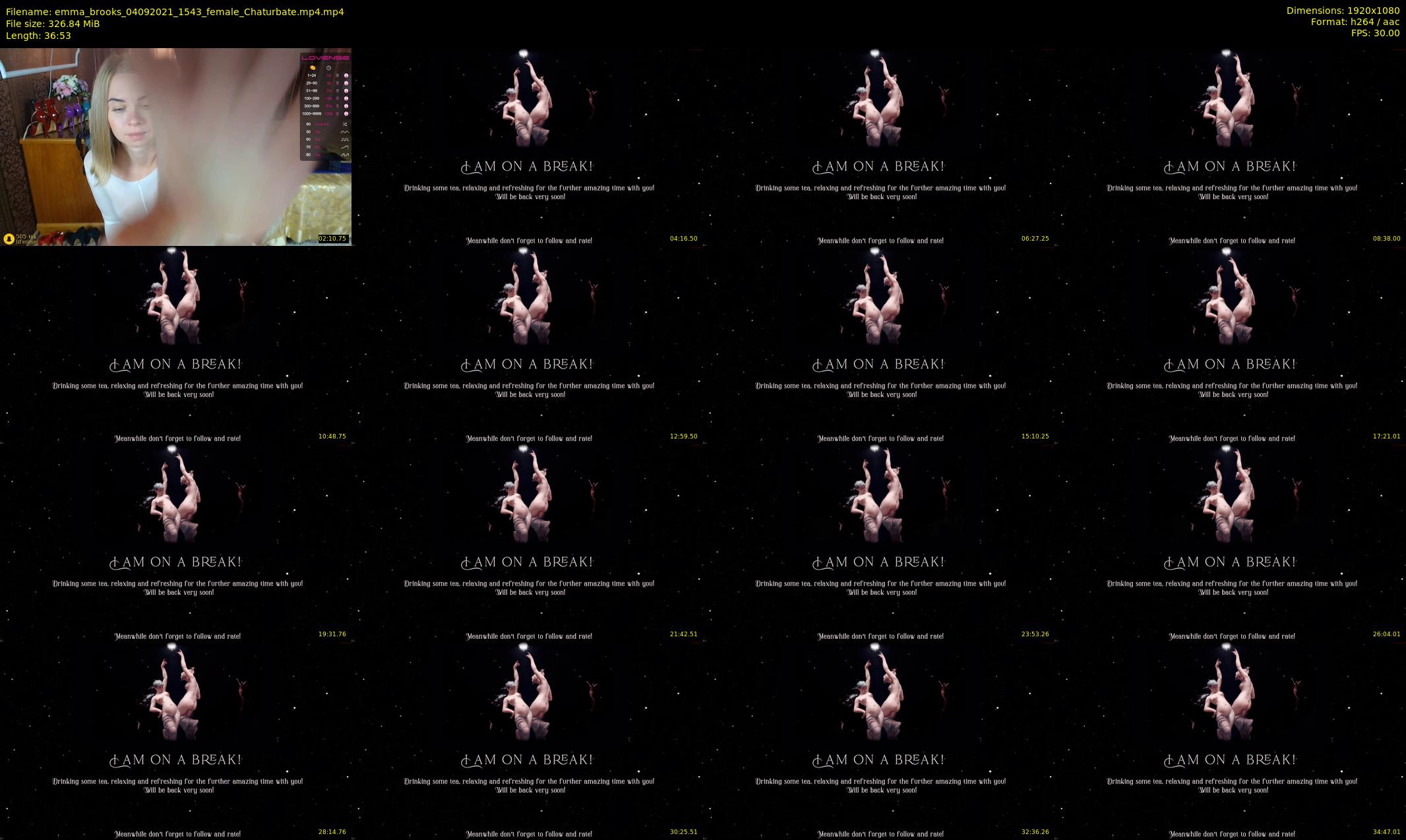 emma_brooks — 37 minute Chaturbate female cam show recording, 1080p, Sep 4, 2021