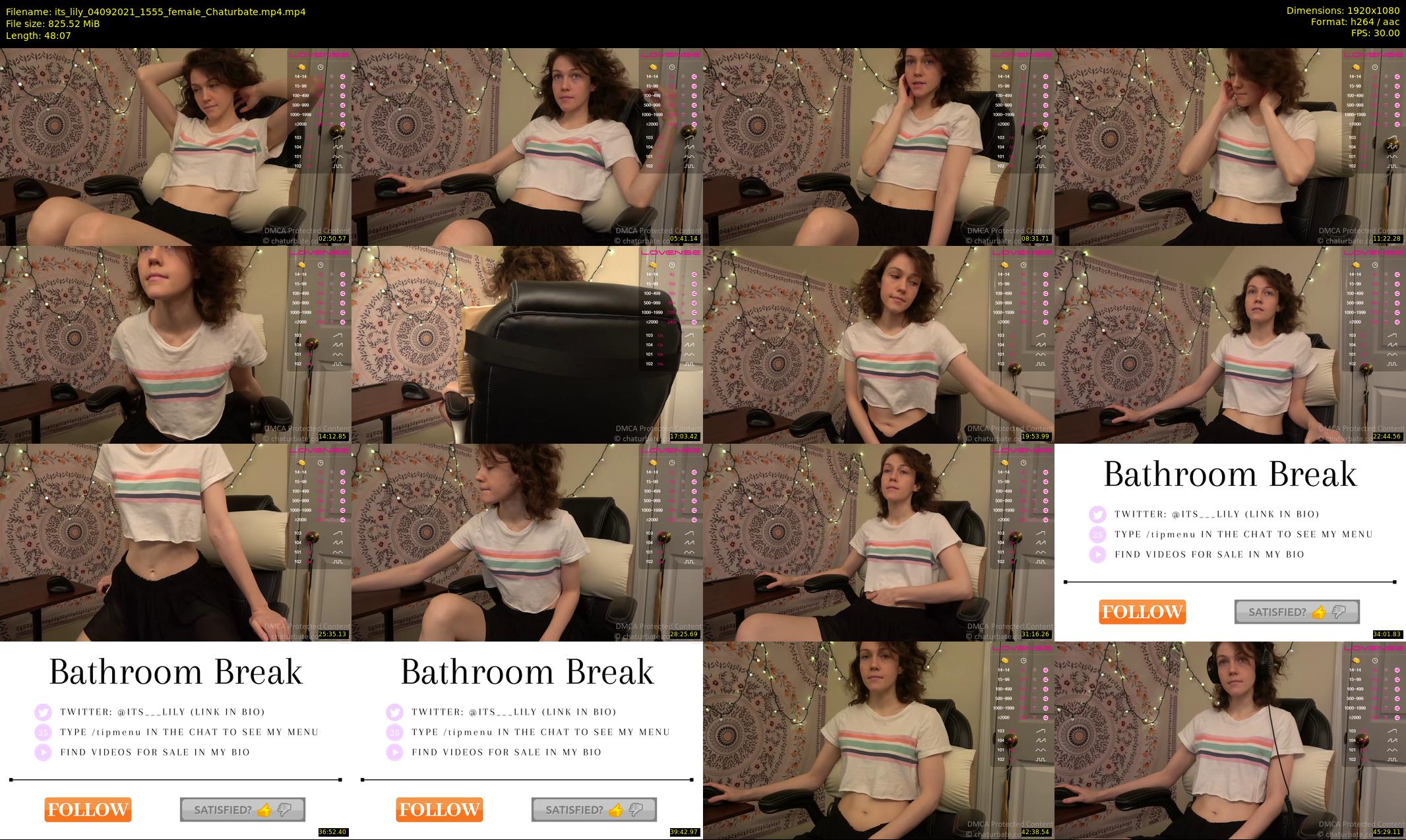 its_lily — 49 minute Chaturbate female cam show recording, 1080p, Sep 4, 2021