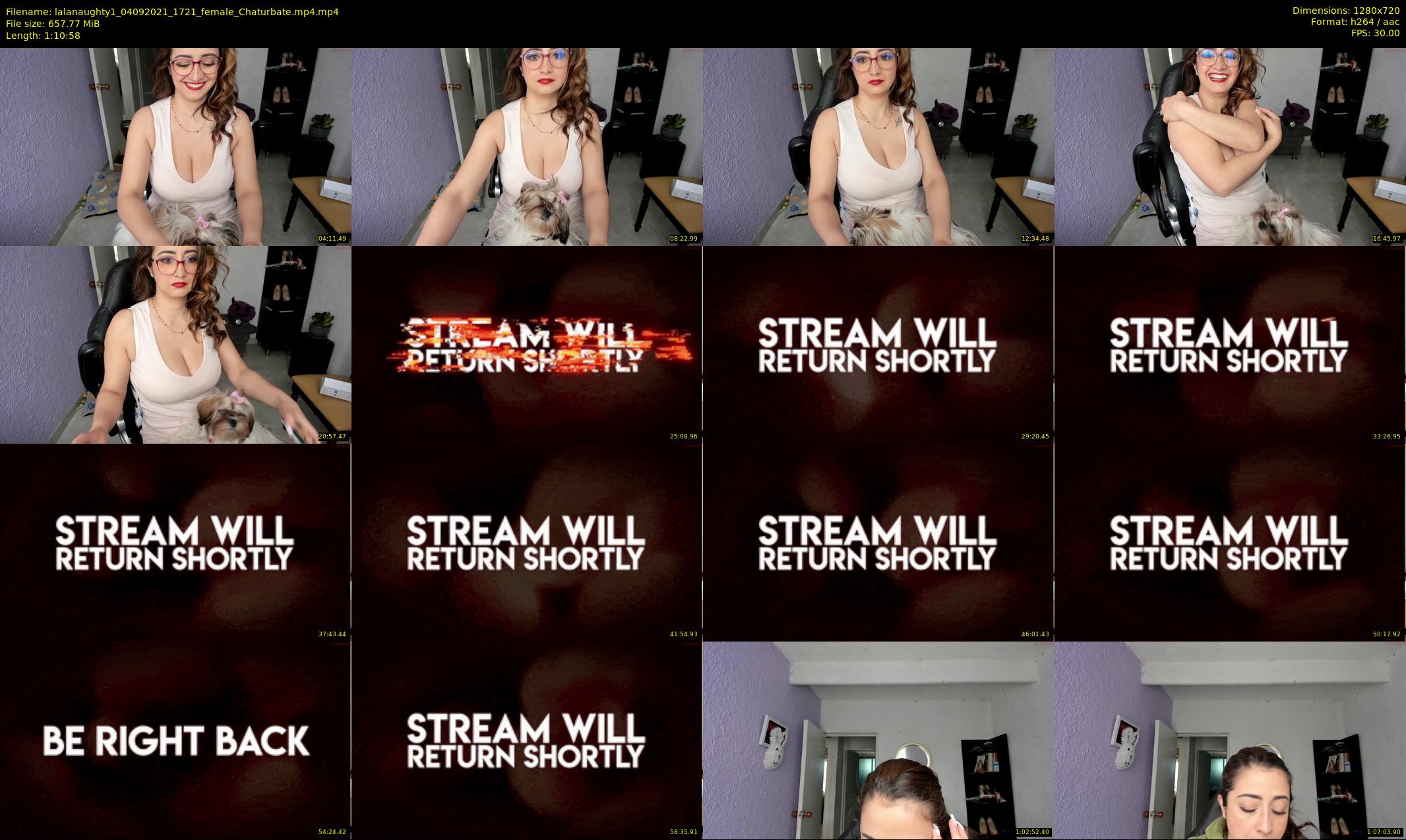 lalanaughty1 — 71 minute Chaturbate female cam show recording, 720p, Sep 4, 2021