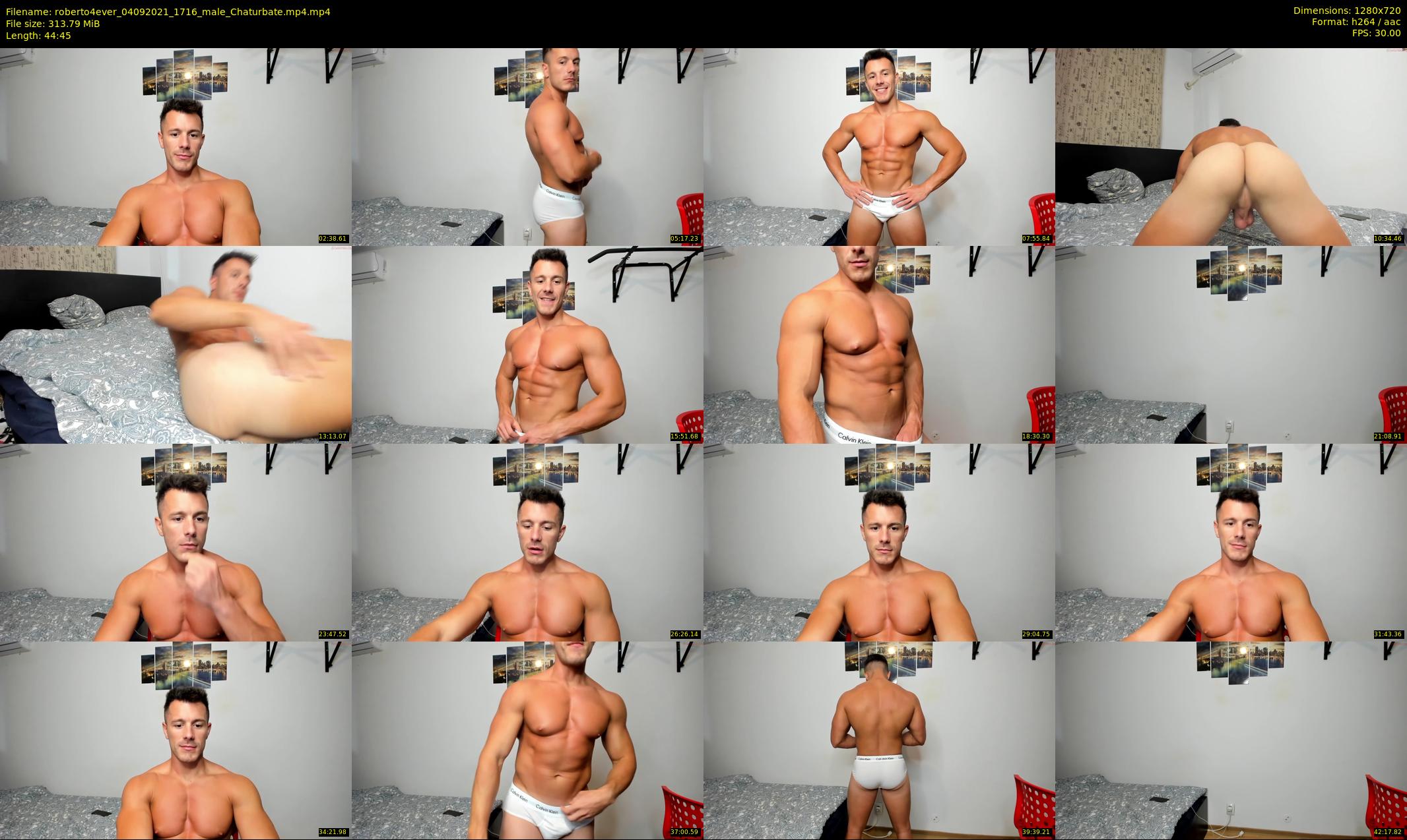 roberto4ever — 45 minute Chaturbate male cam show recording, 720p, Sep 4, 2021