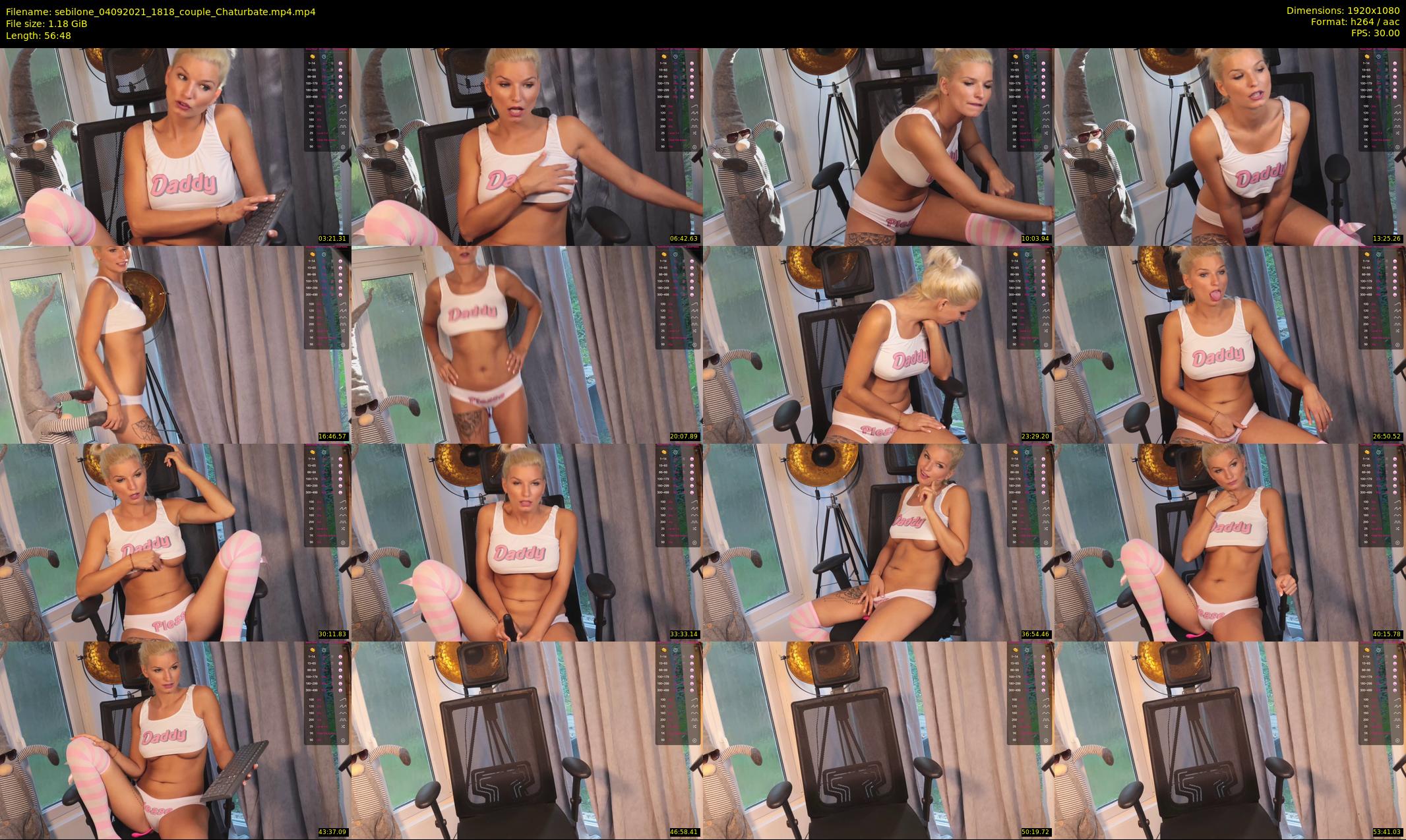 sebilone — 57 minute Chaturbate couple cam show recording, 1080p, Sep 4, 2021