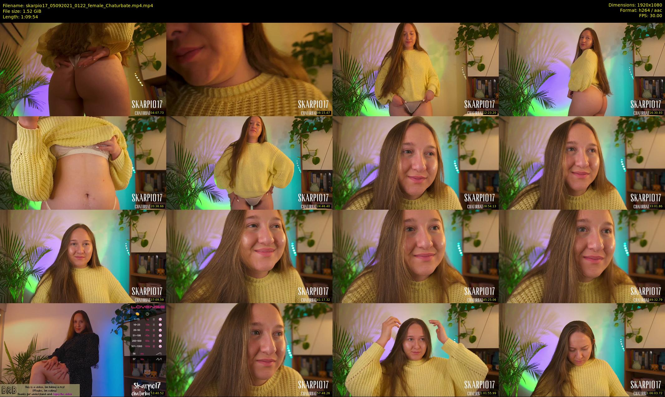 skarpio17 — 70 minute Chaturbate female cam show recording, 1080p, Sep 5, 2021