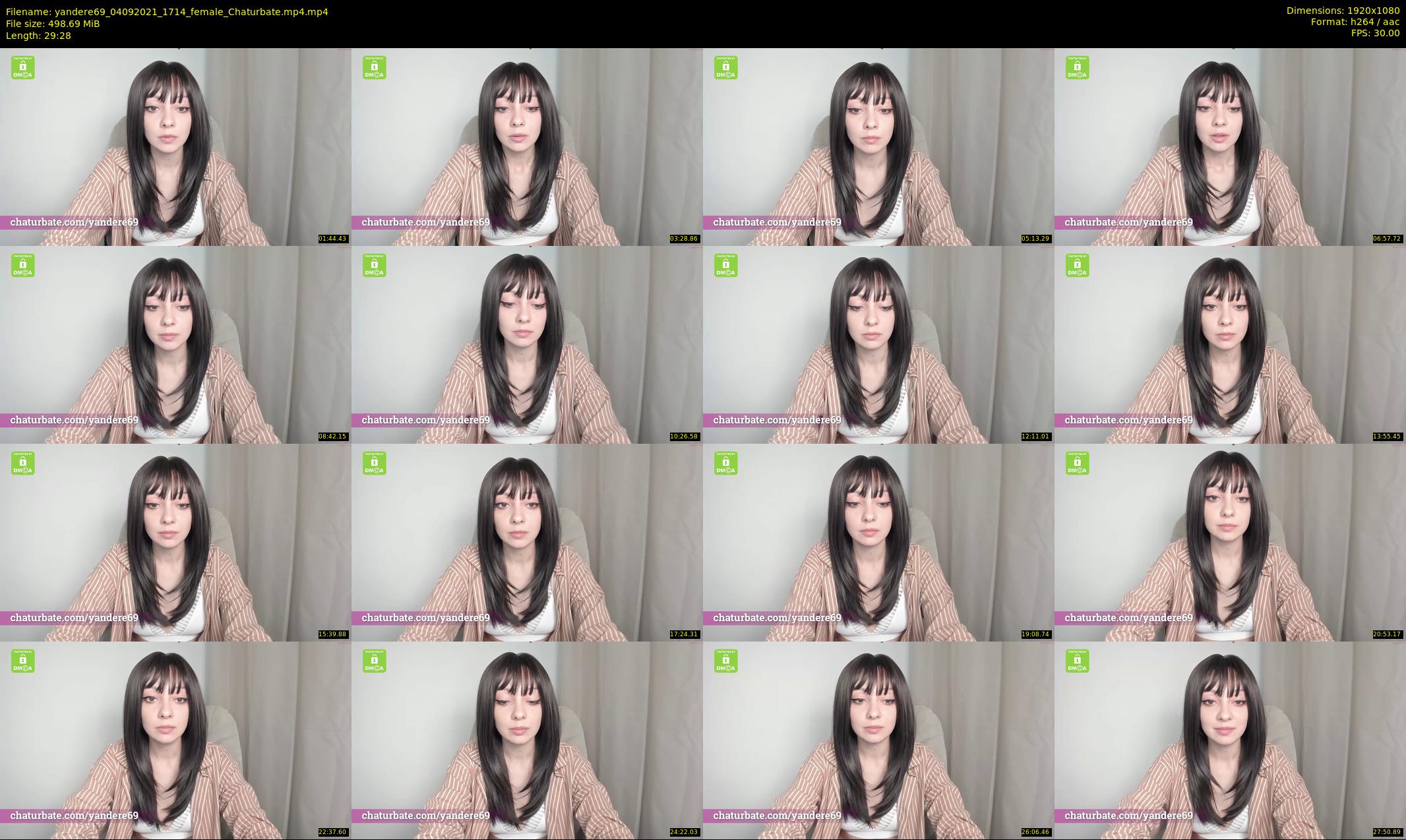 yandere69 — 30 minute Chaturbate female cam show recording, 1080p, Sep 4, 2021