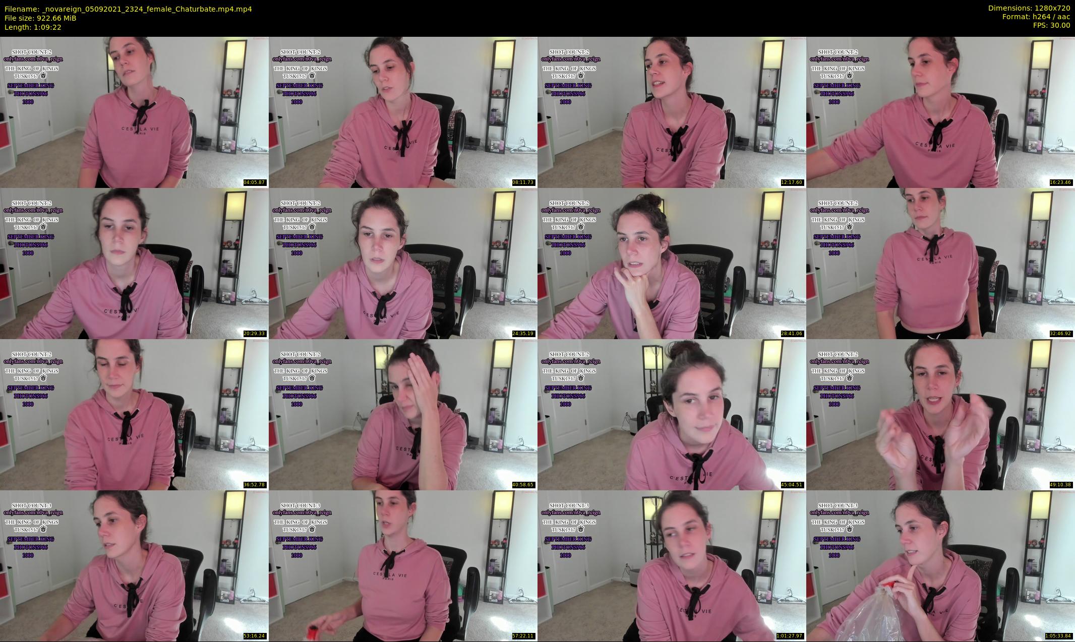 _novareign — 70 minute Chaturbate female cam show recording, 720p, Sep 5, 2021