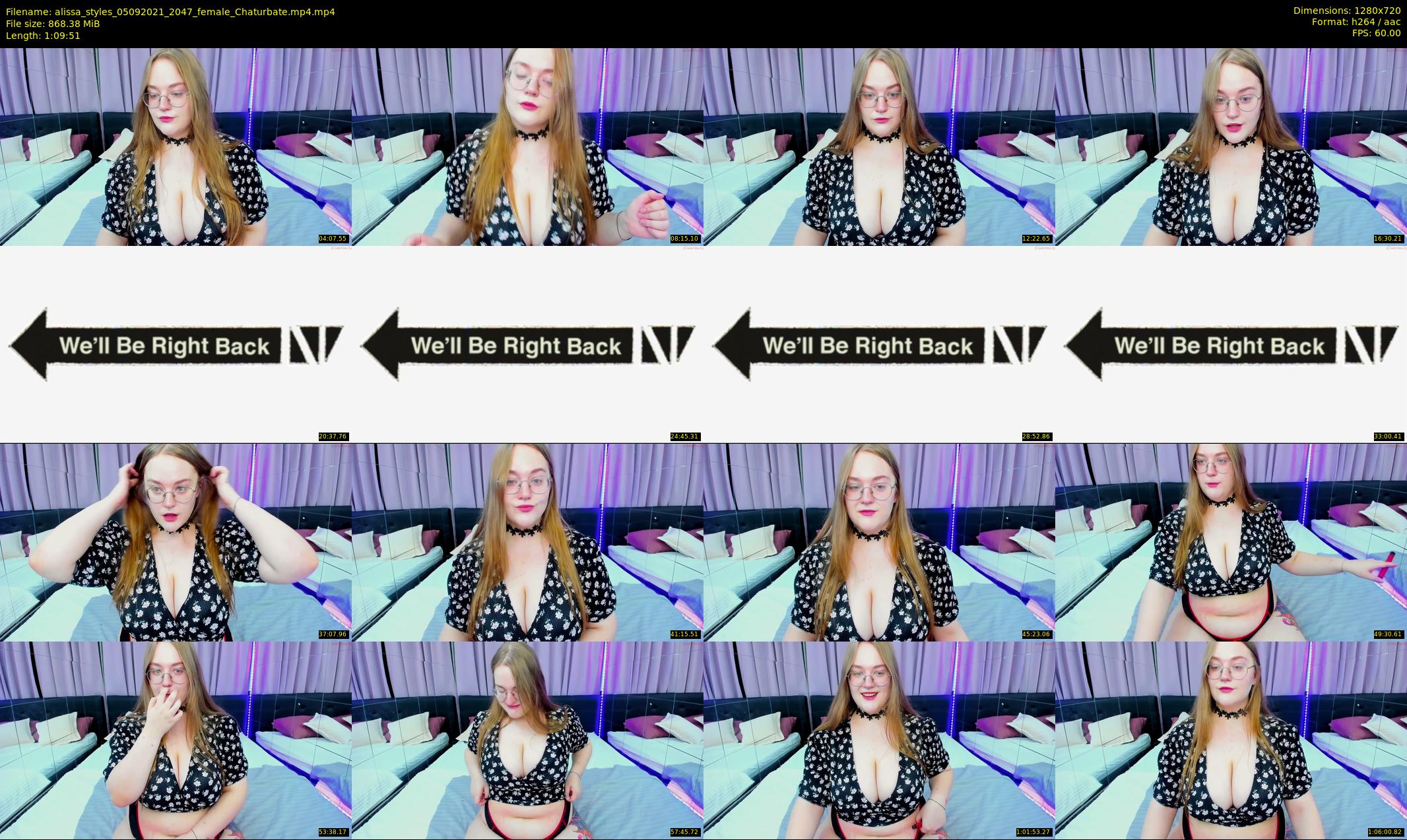 alissa_styles — 70 minute Chaturbate female cam show recording, 720p, Sep 5, 2021