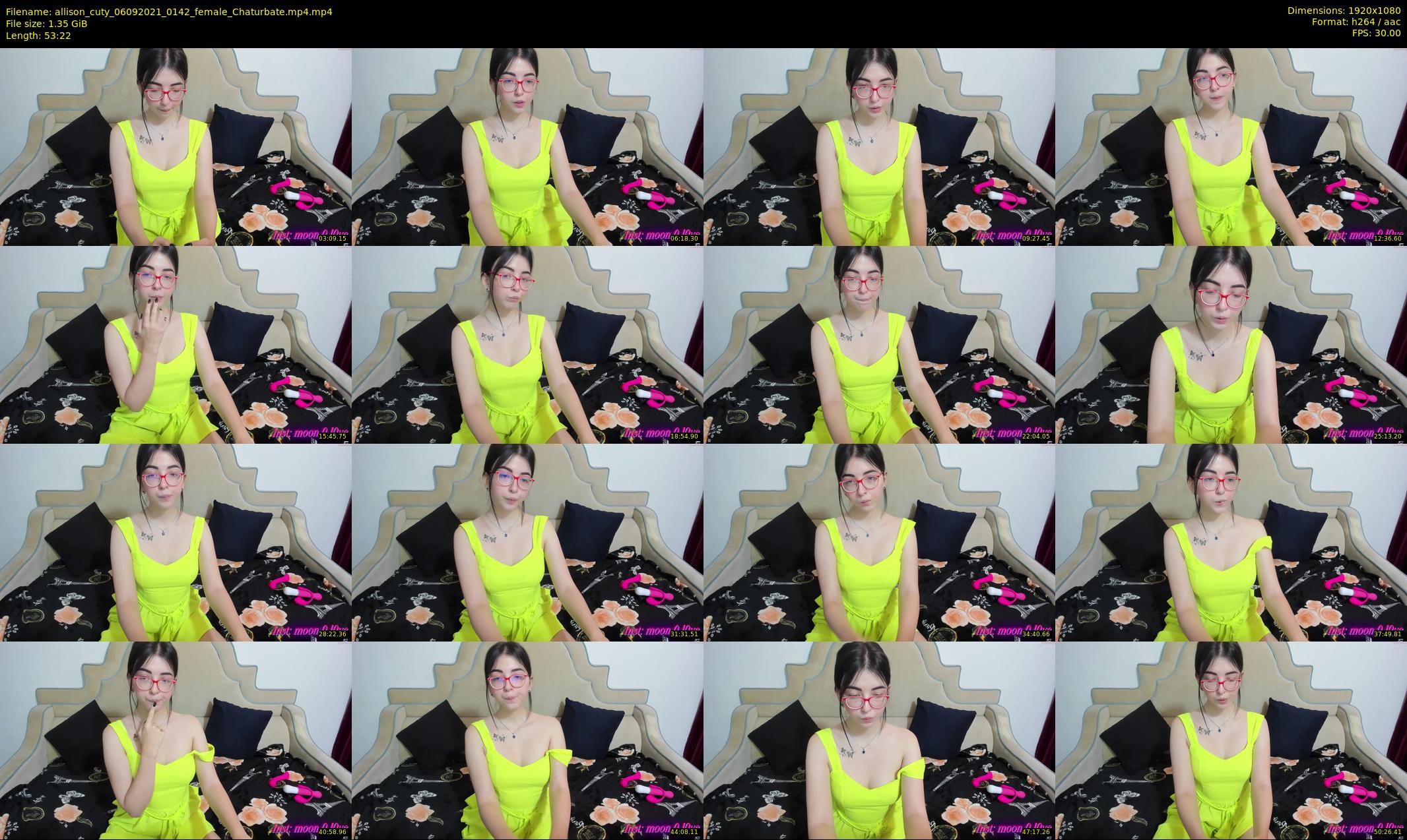 allison_cuty — 54 minute Chaturbate female cam show recording, 1080p, Sep 6, 2021