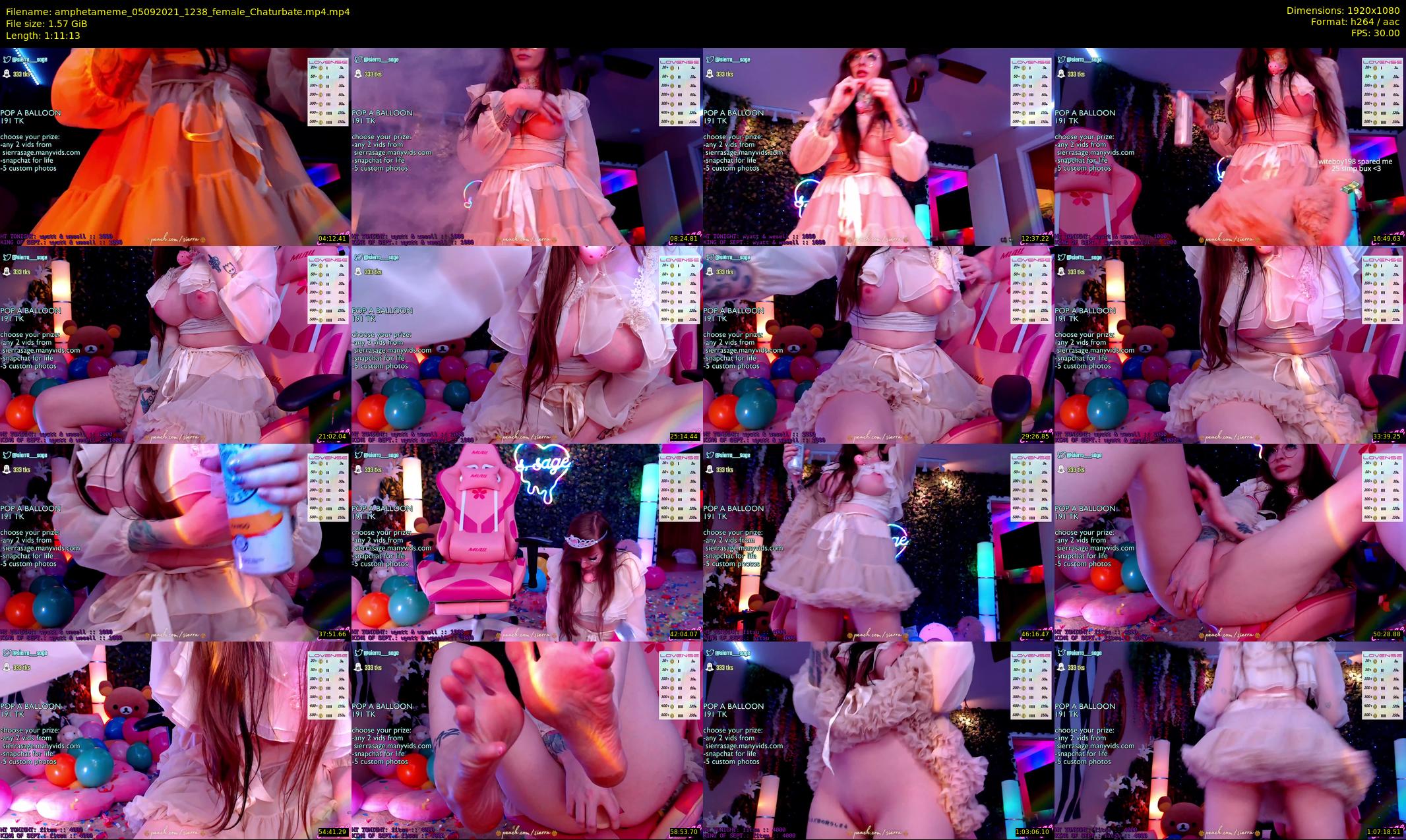 amphetameme — 72 minute Chaturbate female cam show recording, 1080p, Sep 5, 2021