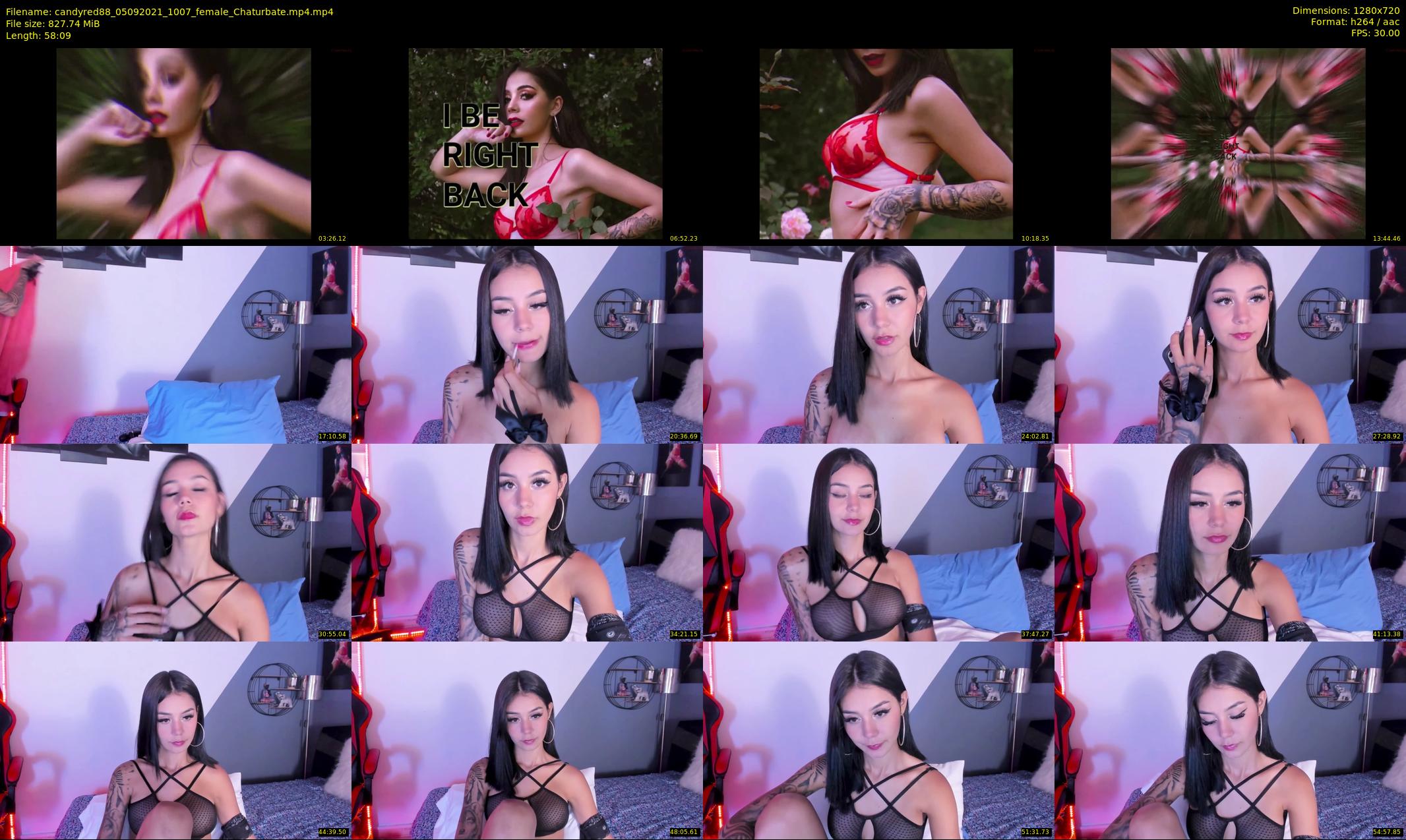 candyred88 — 59 minute Chaturbate female cam show recording, 720p, Sep 5, 2021