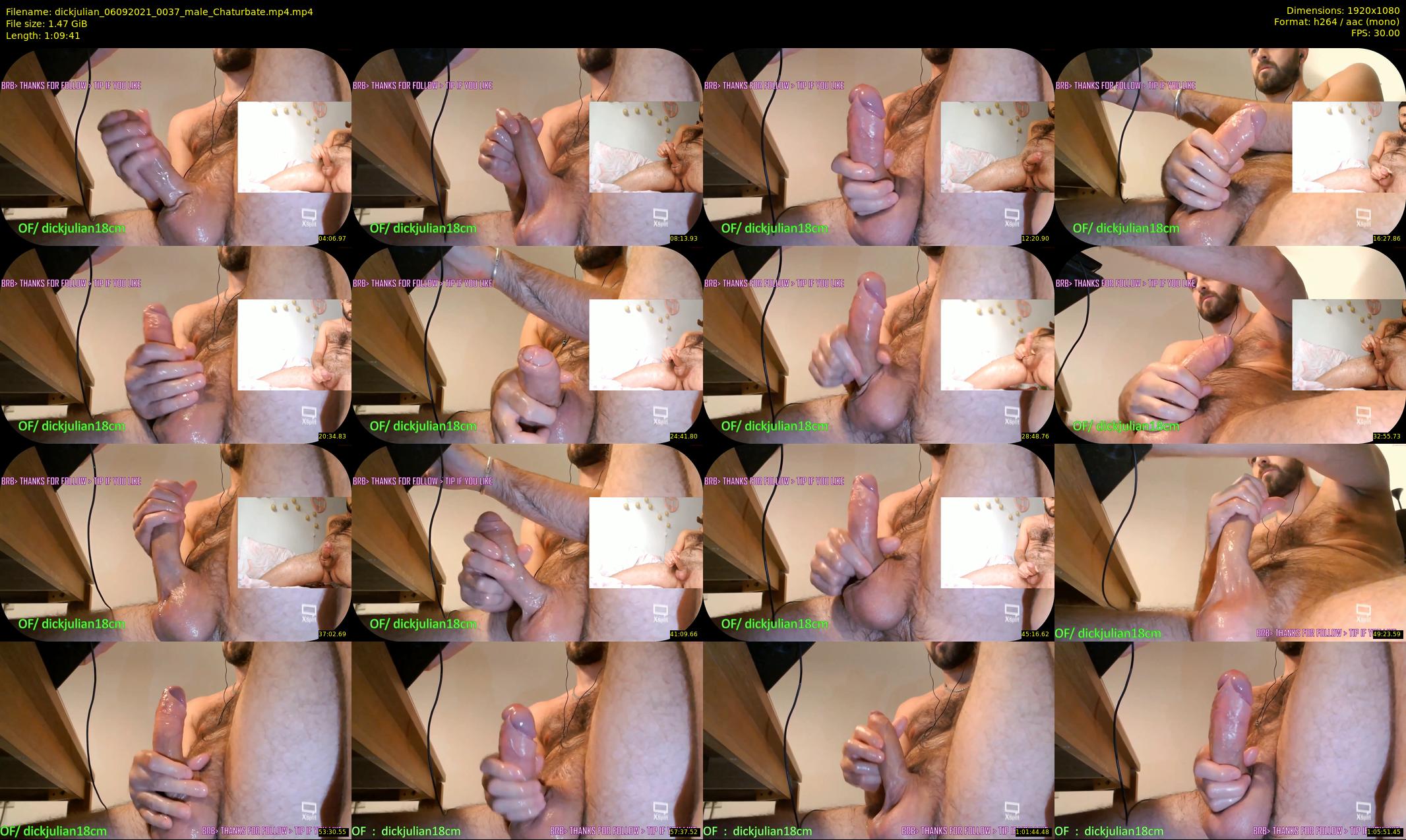 dickjulian — 70 minute Chaturbate male cam show recording, 1080p, Sep 6, 2021