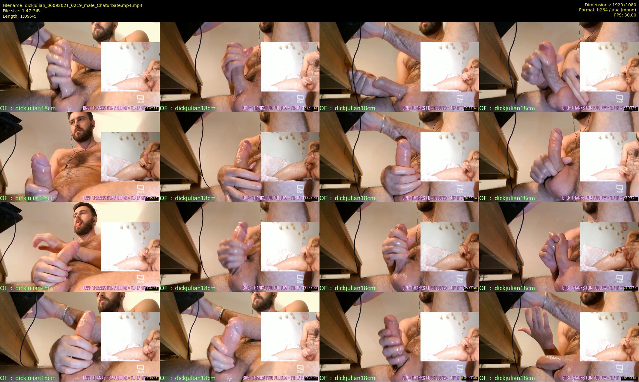 dickjulian — 70 minute Chaturbate male cam show recording, 1080p, Sep 6, 2021