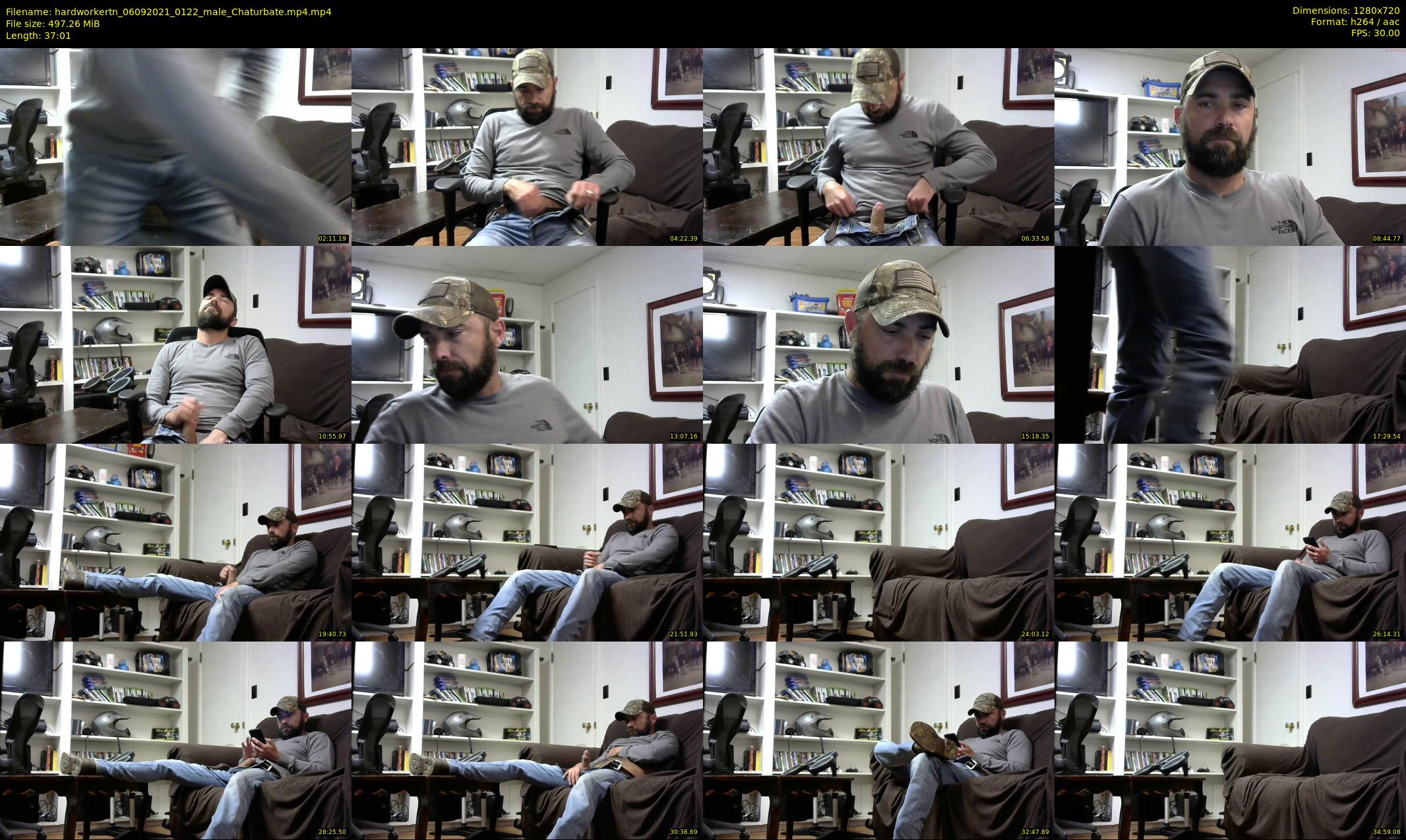hardworkertn — 38 minute Chaturbate male cam show recording, 720p, Sep 6, 2021