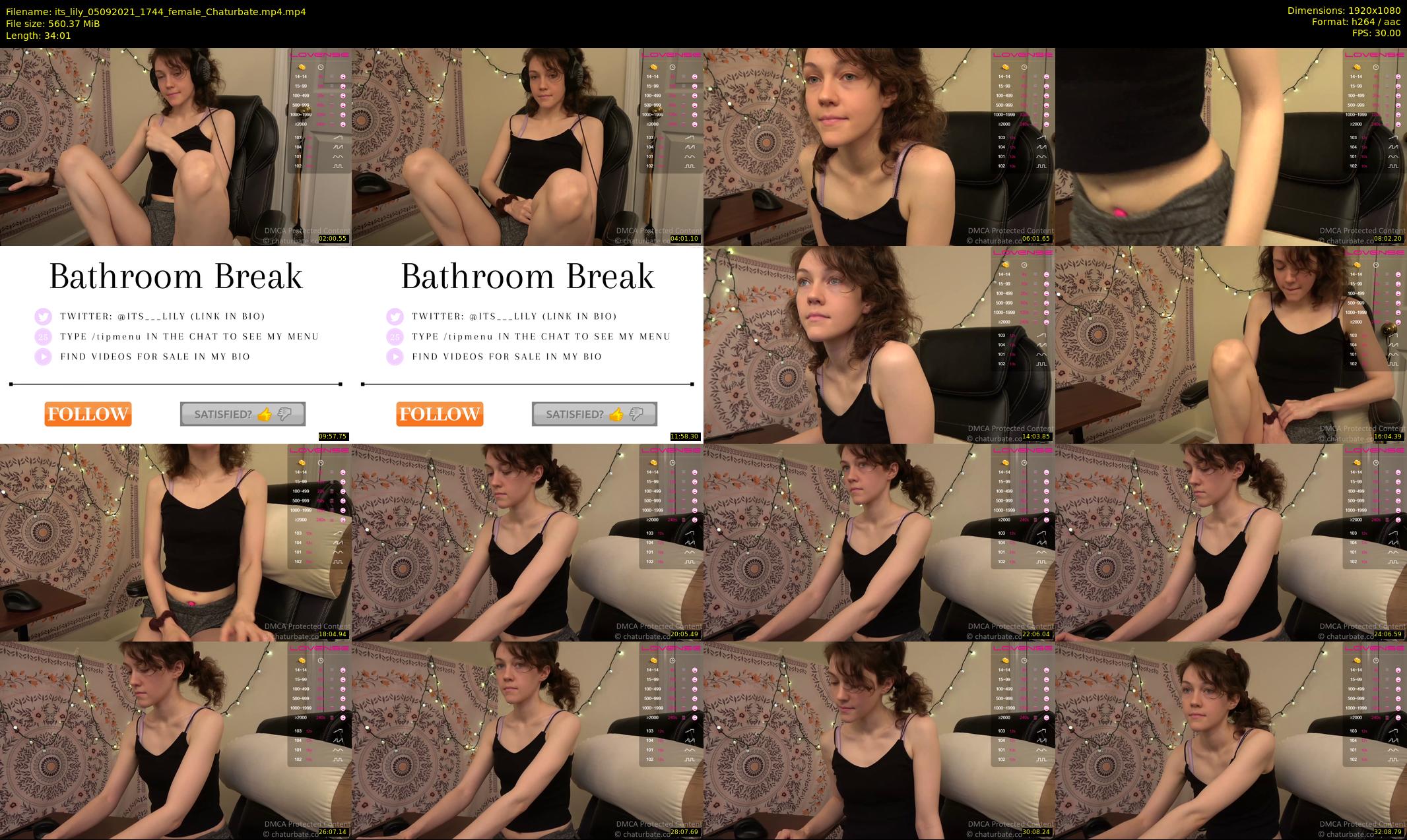 its_lily — 35 minute Chaturbate female cam show recording, 1080p, Sep 5, 2021
