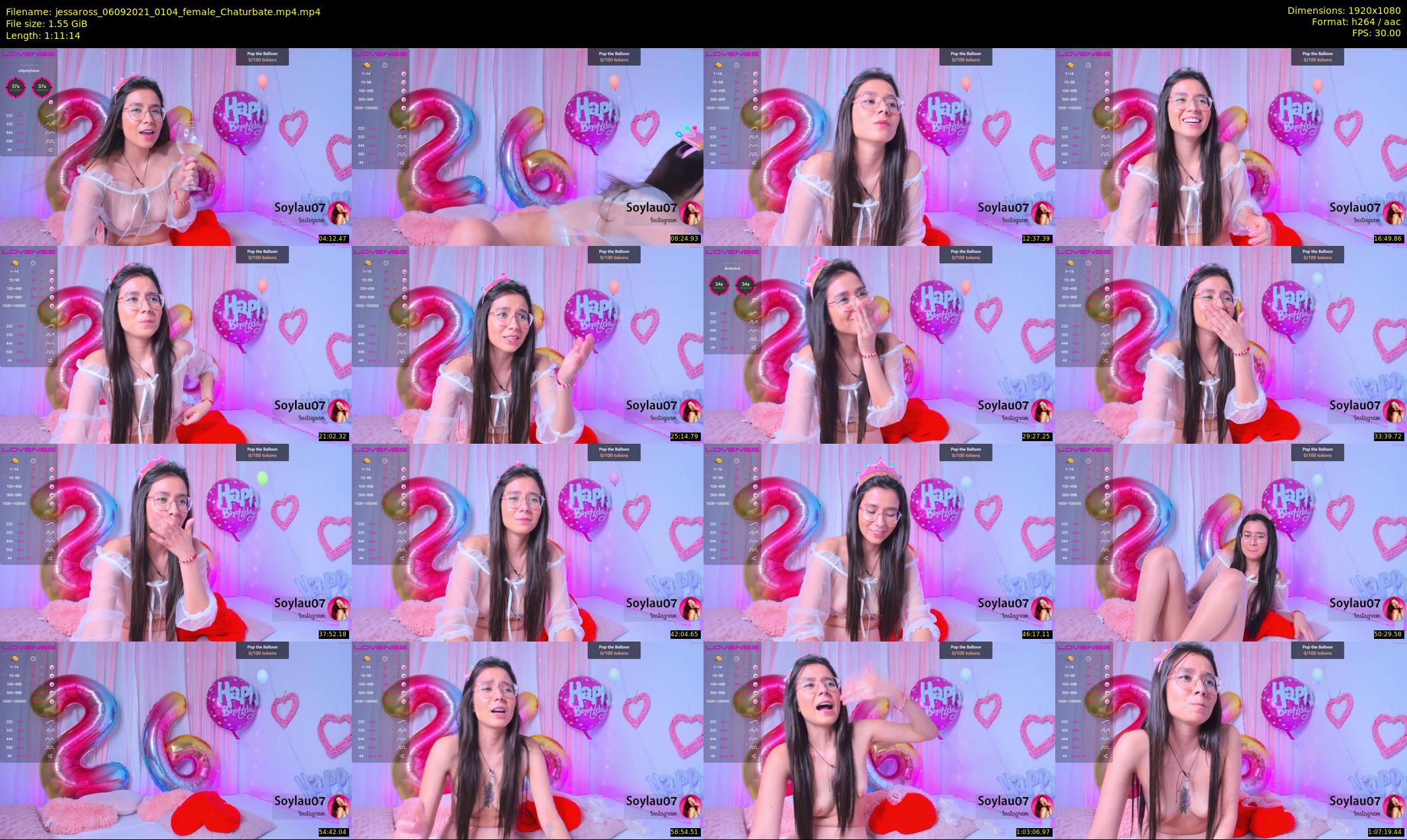 jessaross — 72 minute Chaturbate female cam show recording, 1080p, Sep 6, 2021
