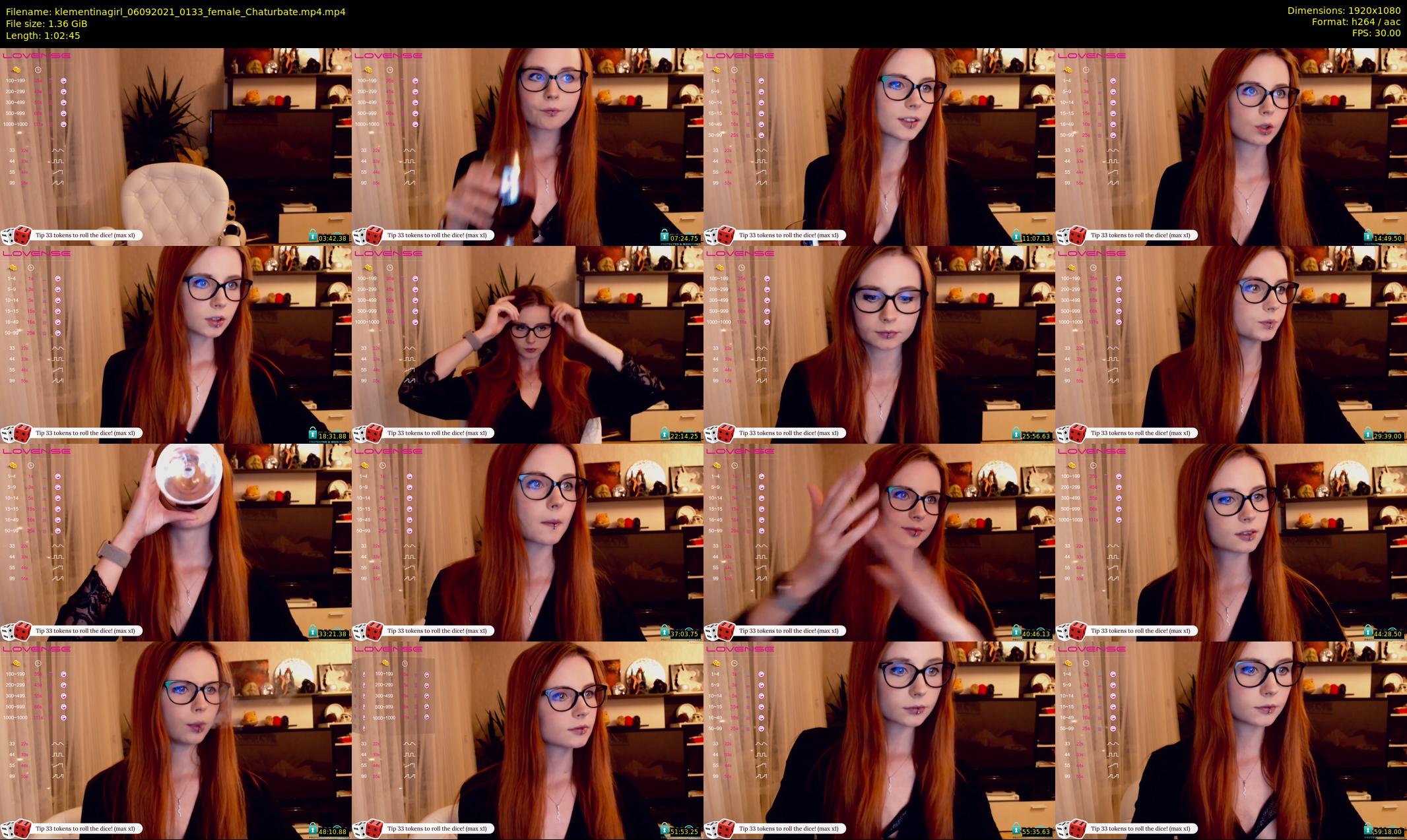 klementinagirl — 63 minute Chaturbate female cam show recording, 1080p, Sep 6, 2021