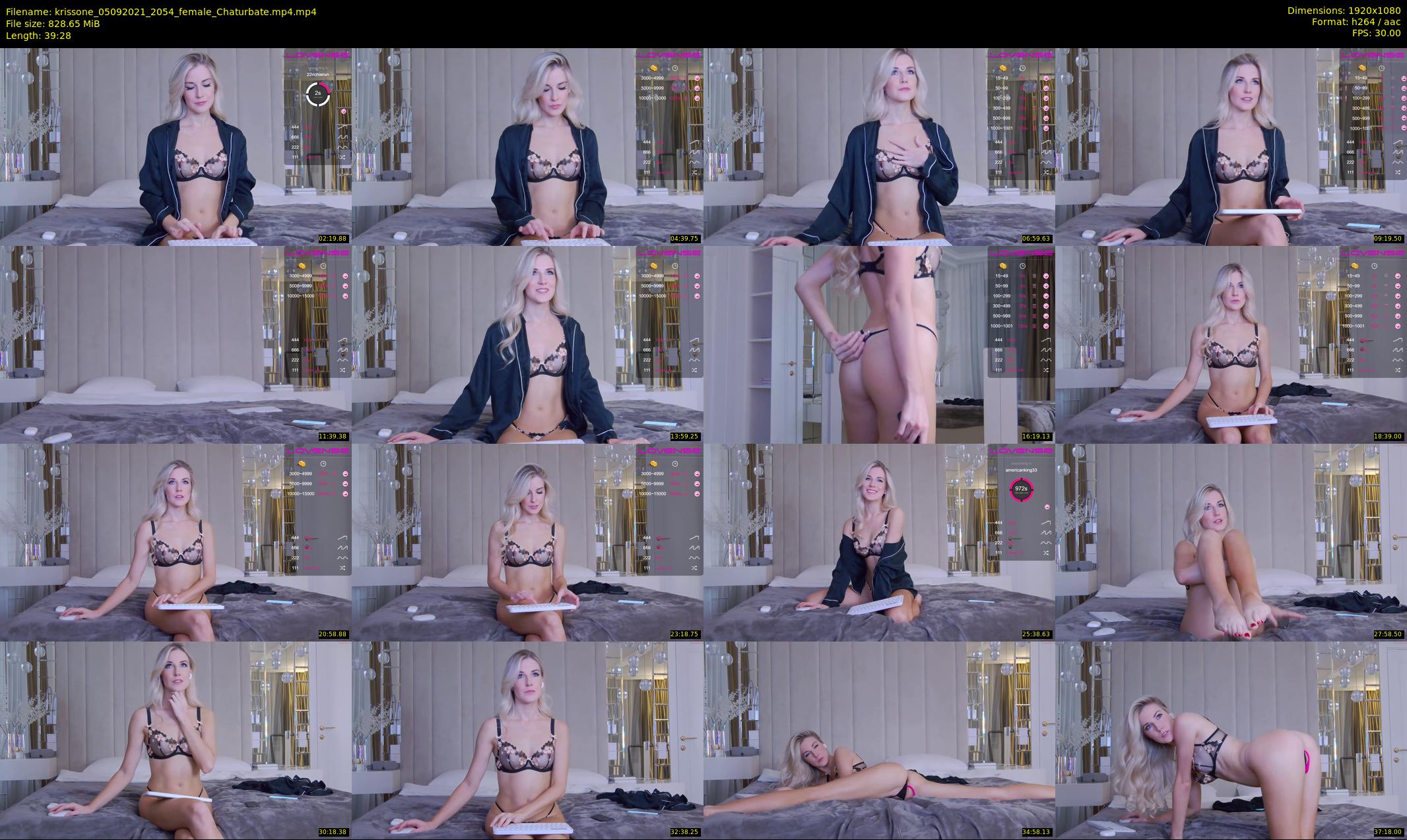 krissone — 40 minute Chaturbate female cam show recording, 1080p, Sep 5, 2021