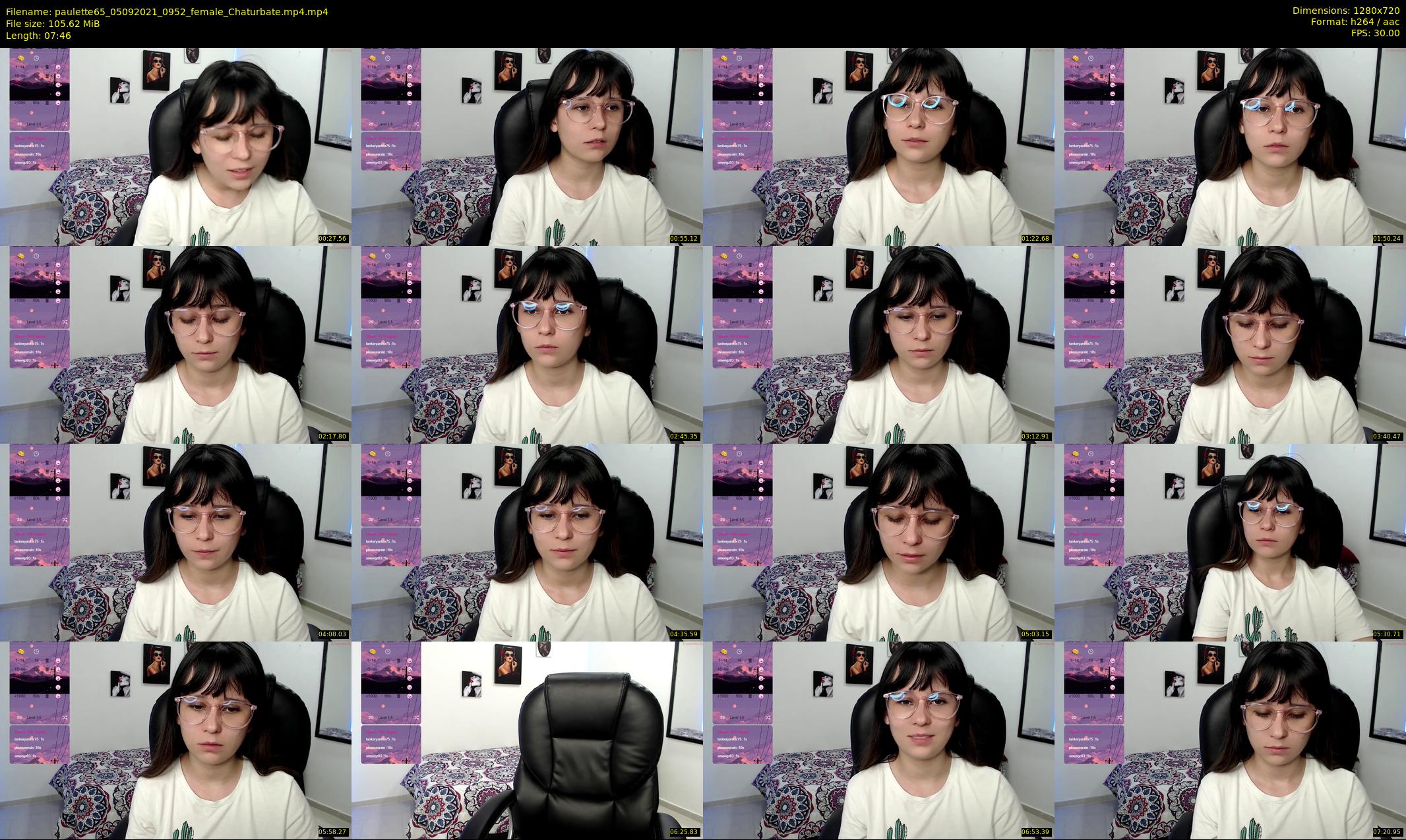 paulette65 — 8 minute Chaturbate female cam show recording, 720p, Sep 5, 2021