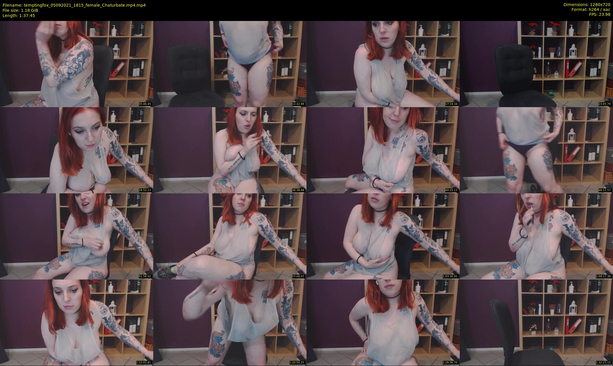 temptingfox — 98 minute Chaturbate female cam show recording, 720p, Sep 5, 2021